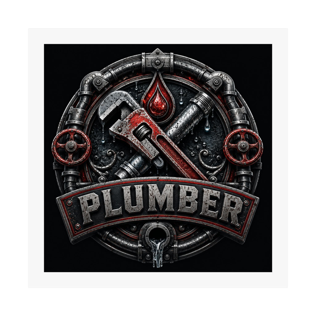 Proud Plumber Badge Poster
