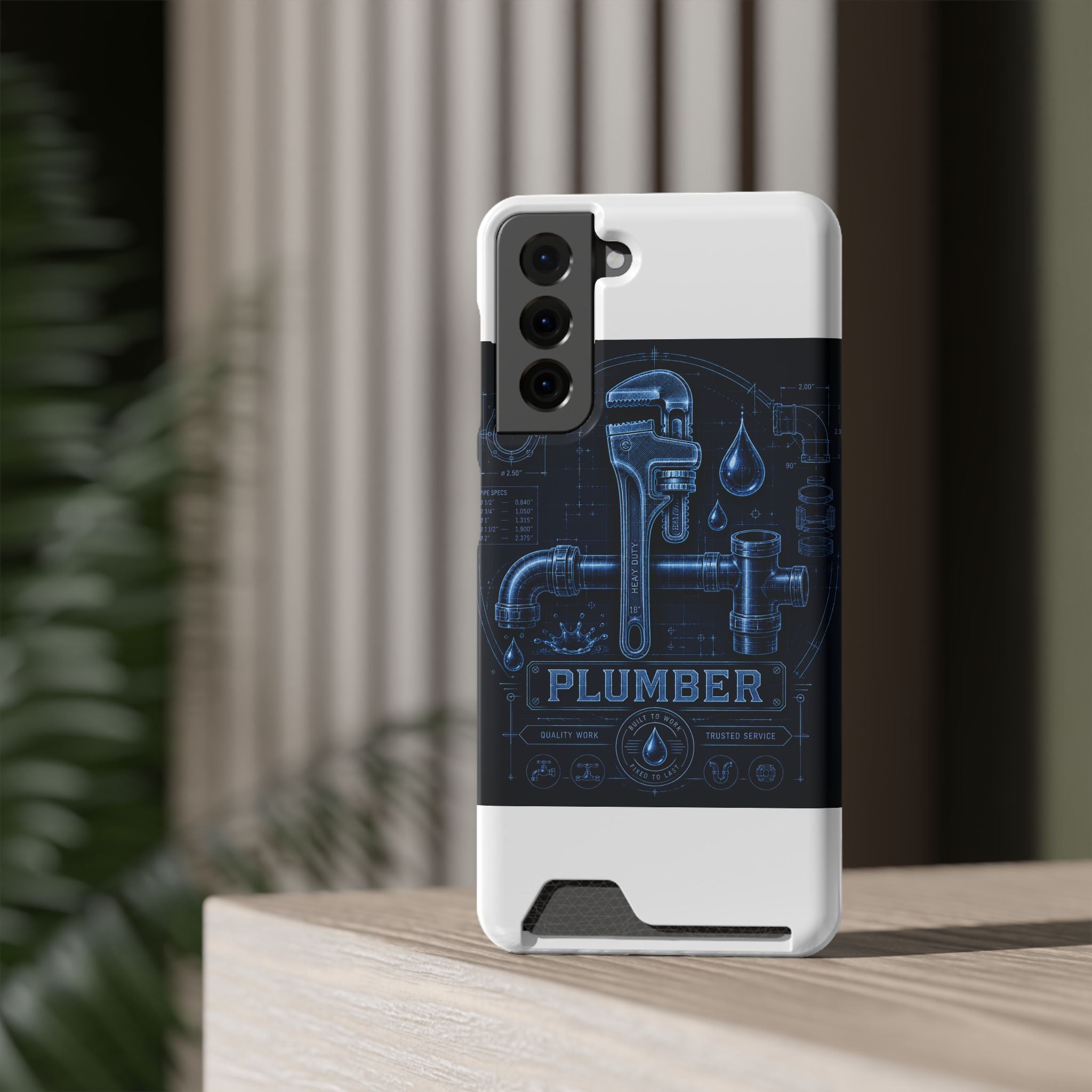Proud Plumber Blueprint Phone Case