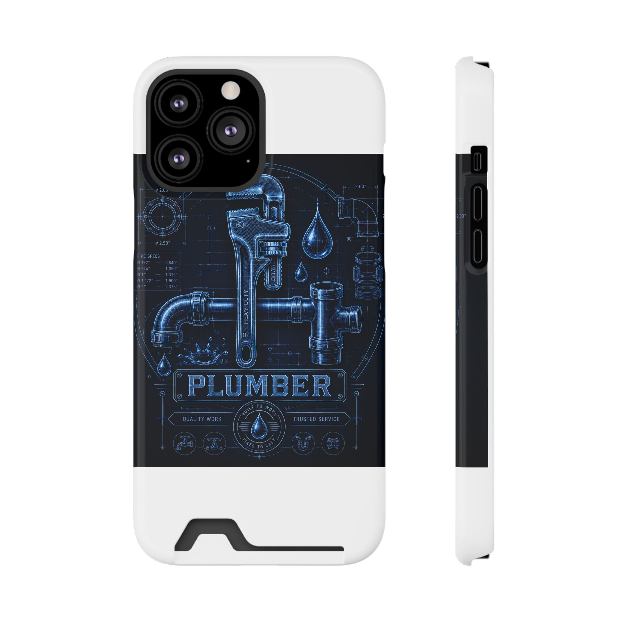 Proud Plumber Blueprint Phone Case
