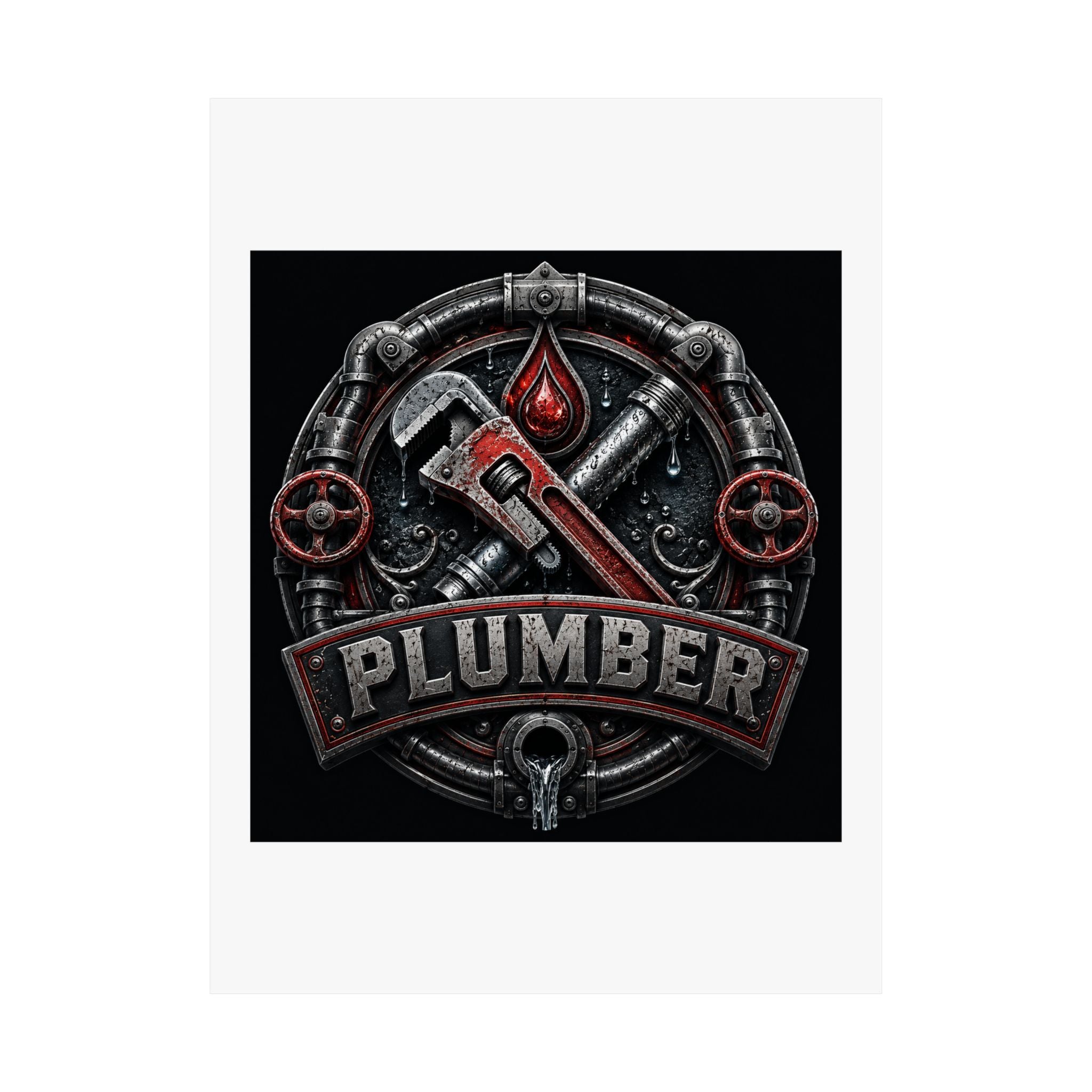 Proud Plumber Badge Poster
