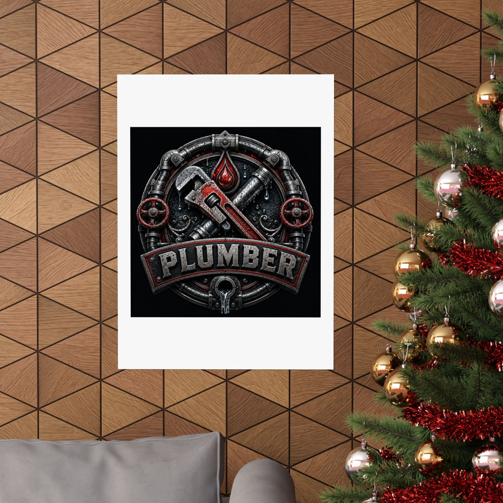 Proud Plumber Badge Poster