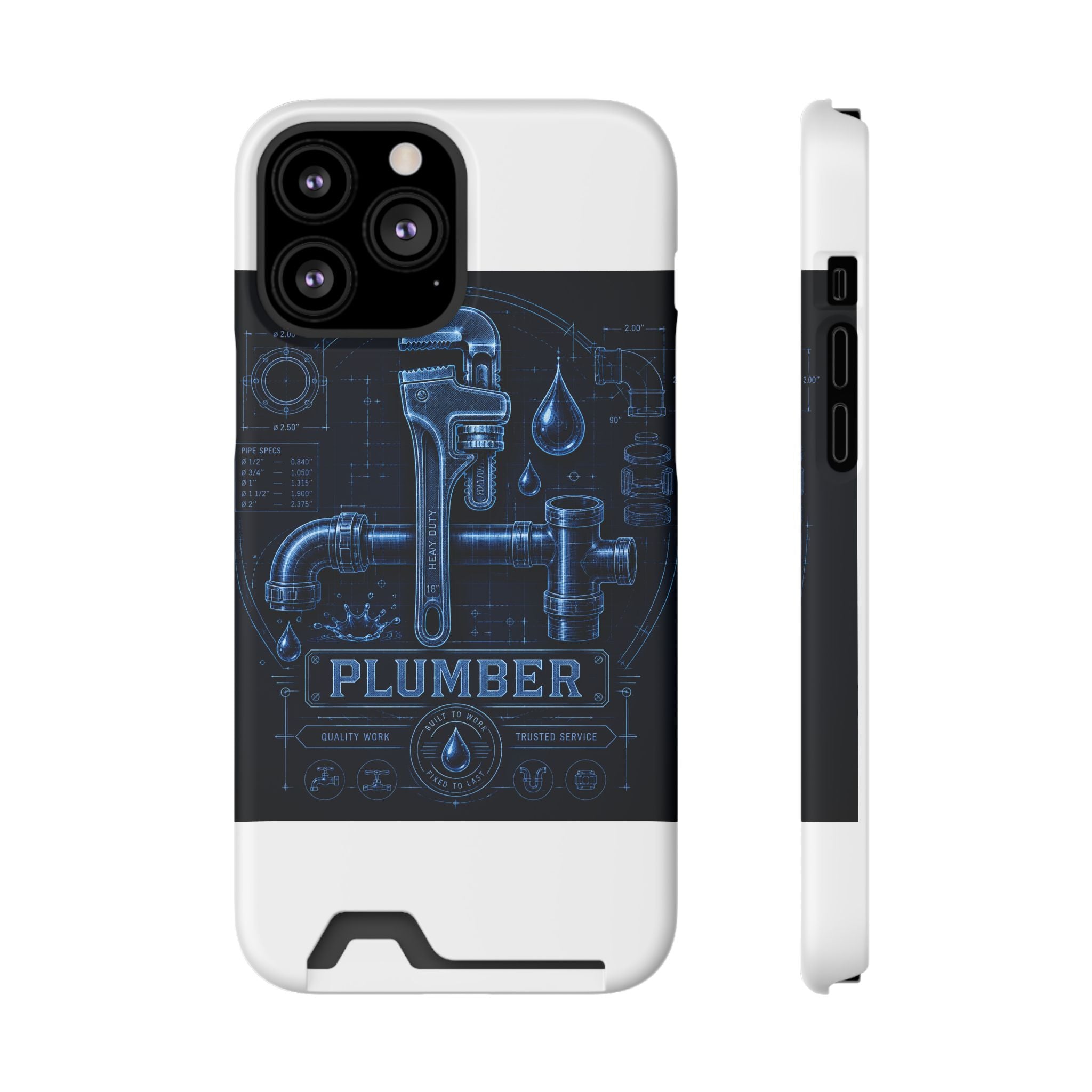 Proud Plumber Blueprint Phone Case