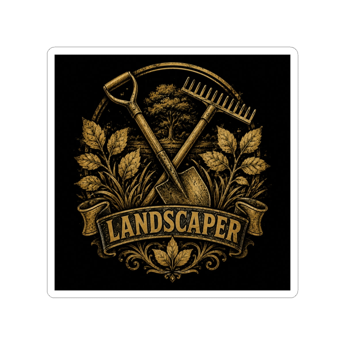 Proud Landscaper Badge Sticker