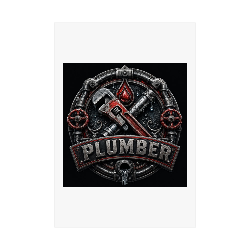 Proud Plumber Badge Poster