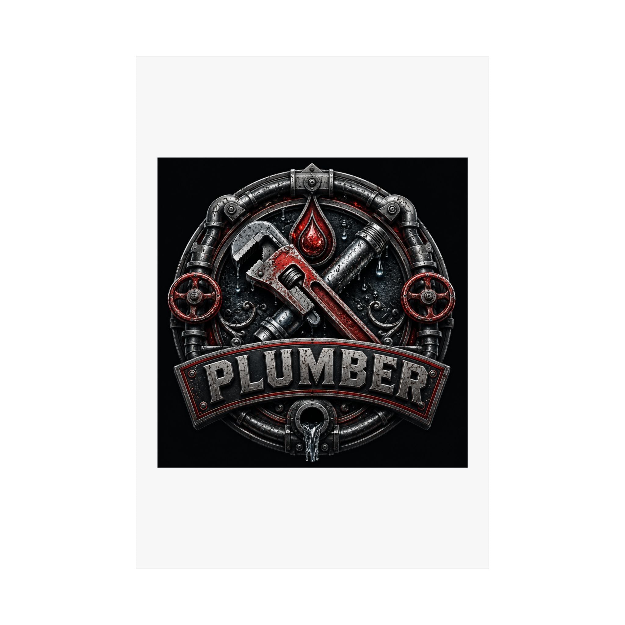 Proud Plumber Badge Poster