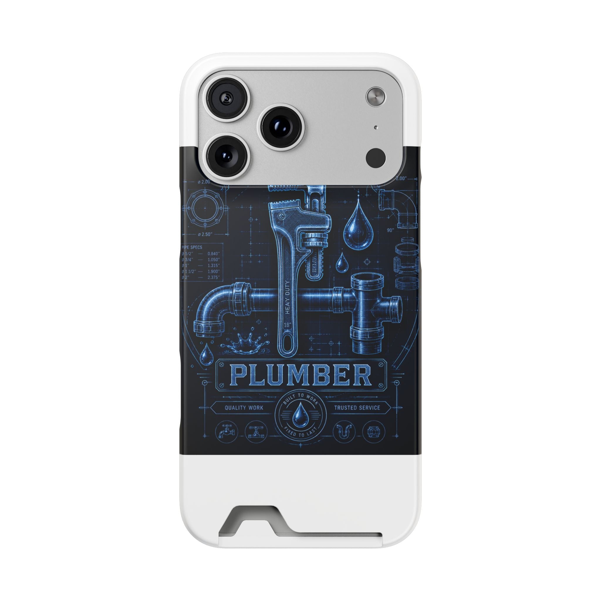 Proud Plumber Blueprint Phone Case