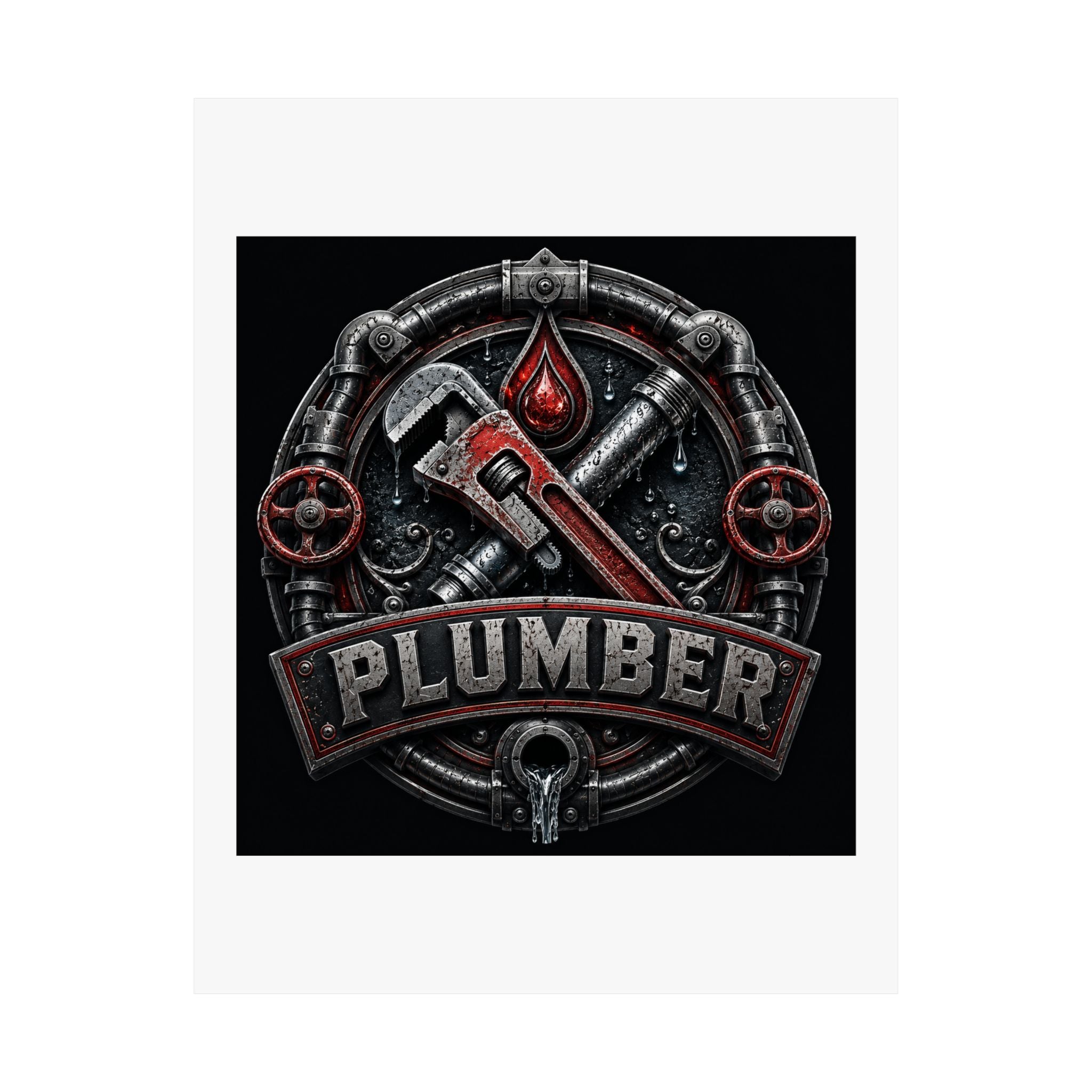 Proud Plumber Badge Poster