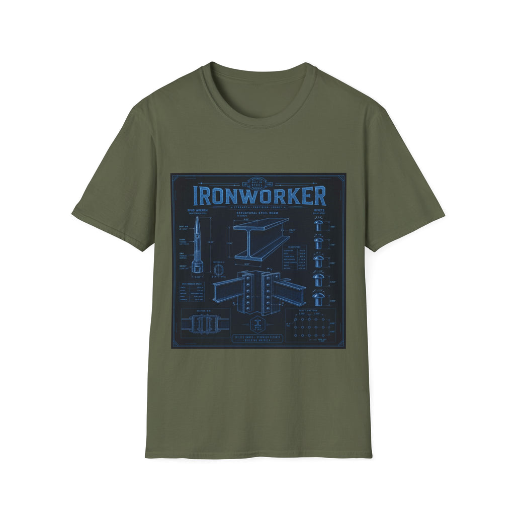 Ironworker Structural Steel Blueprint Classic Tee