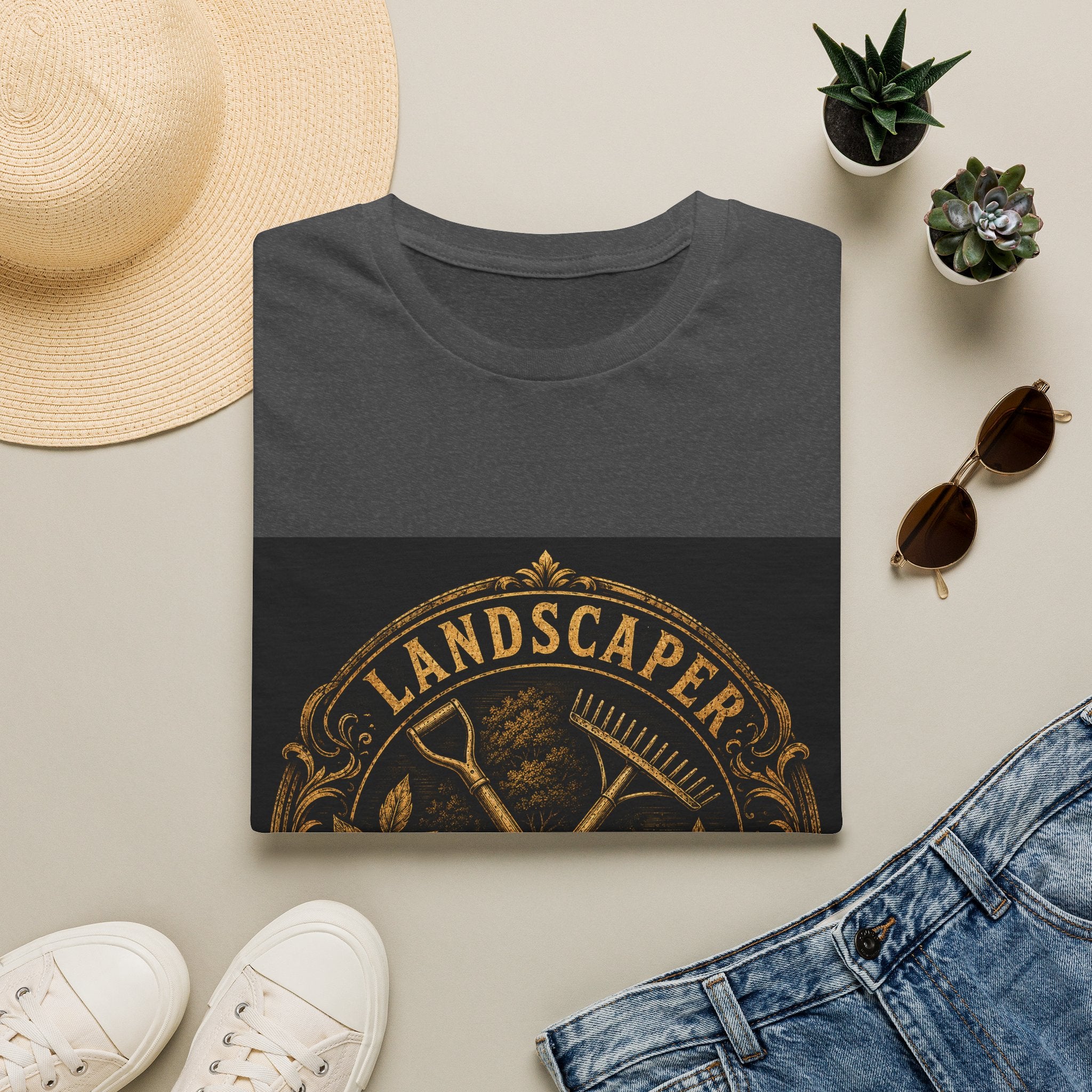 Golden Landscaper Emblem Classic Tee