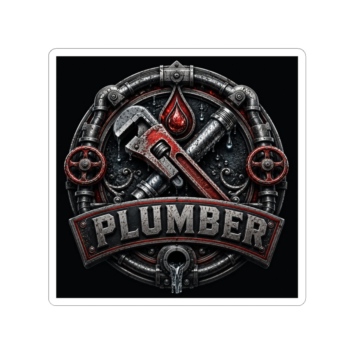 Proud Plumber Badge Sticker