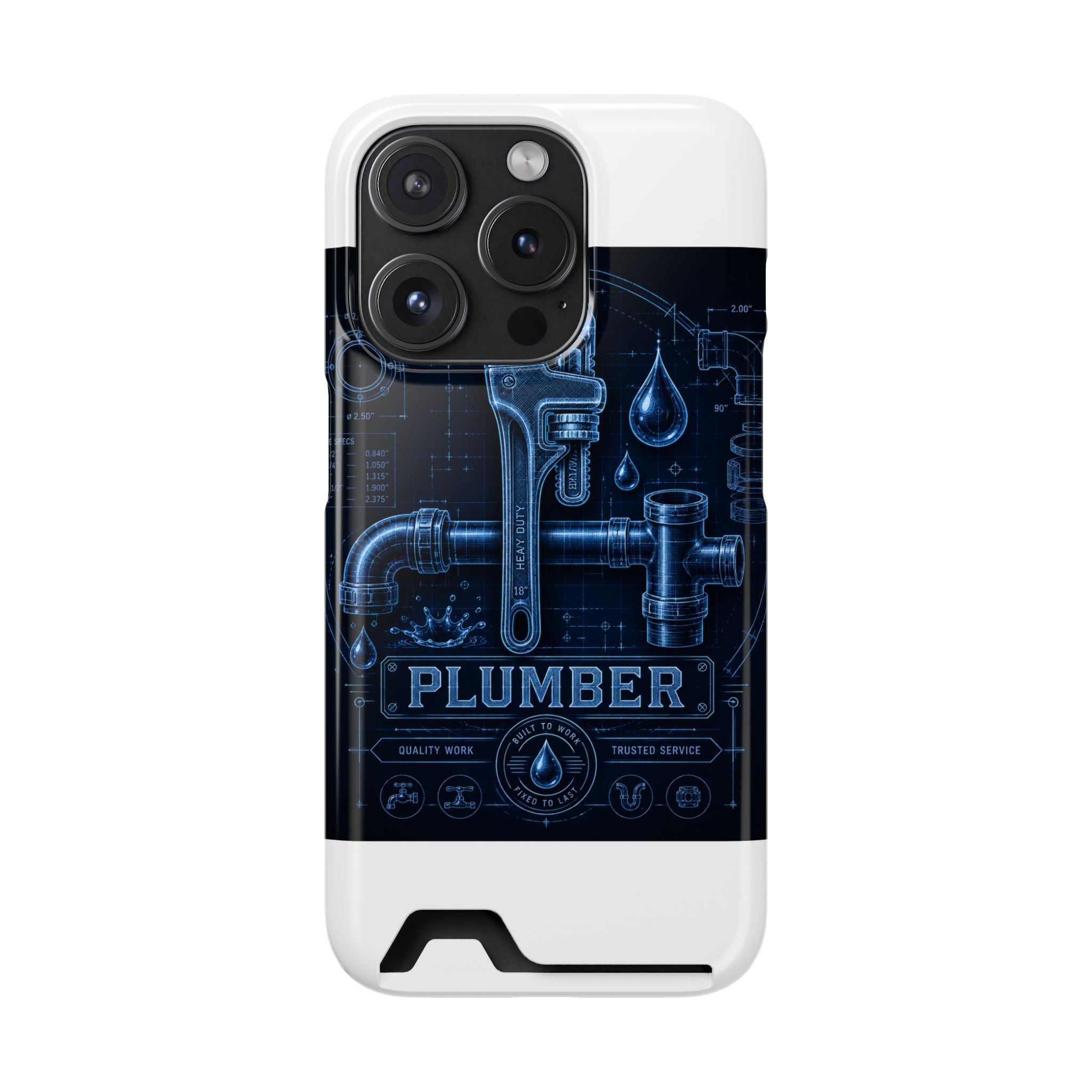 Proud Plumber Blueprint Phone Case