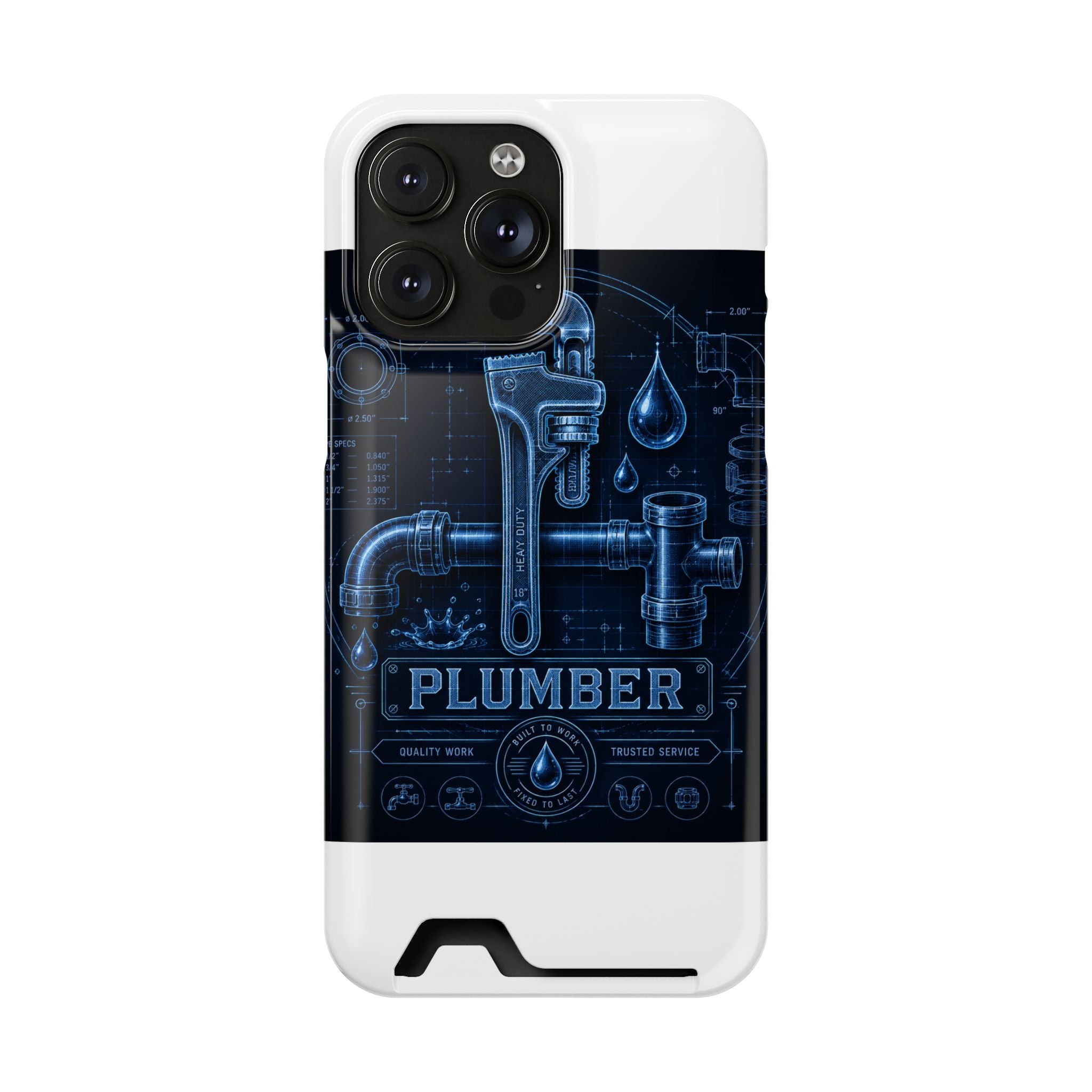 Proud Plumber Blueprint Phone Case