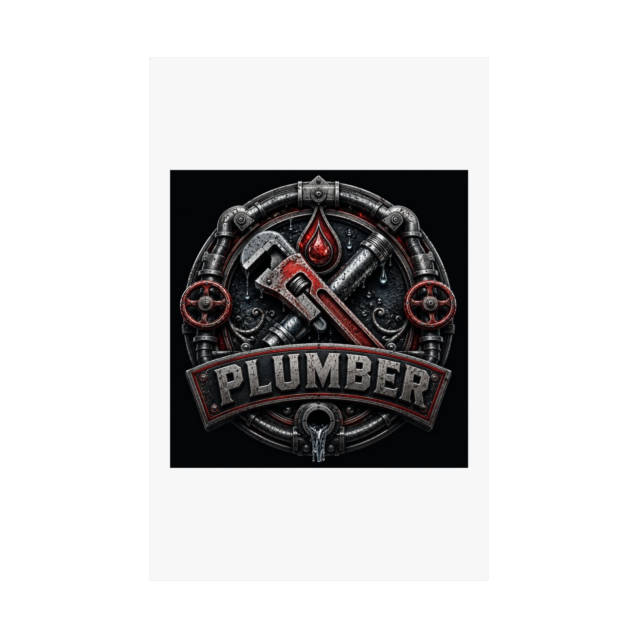 Proud Plumber Badge Poster