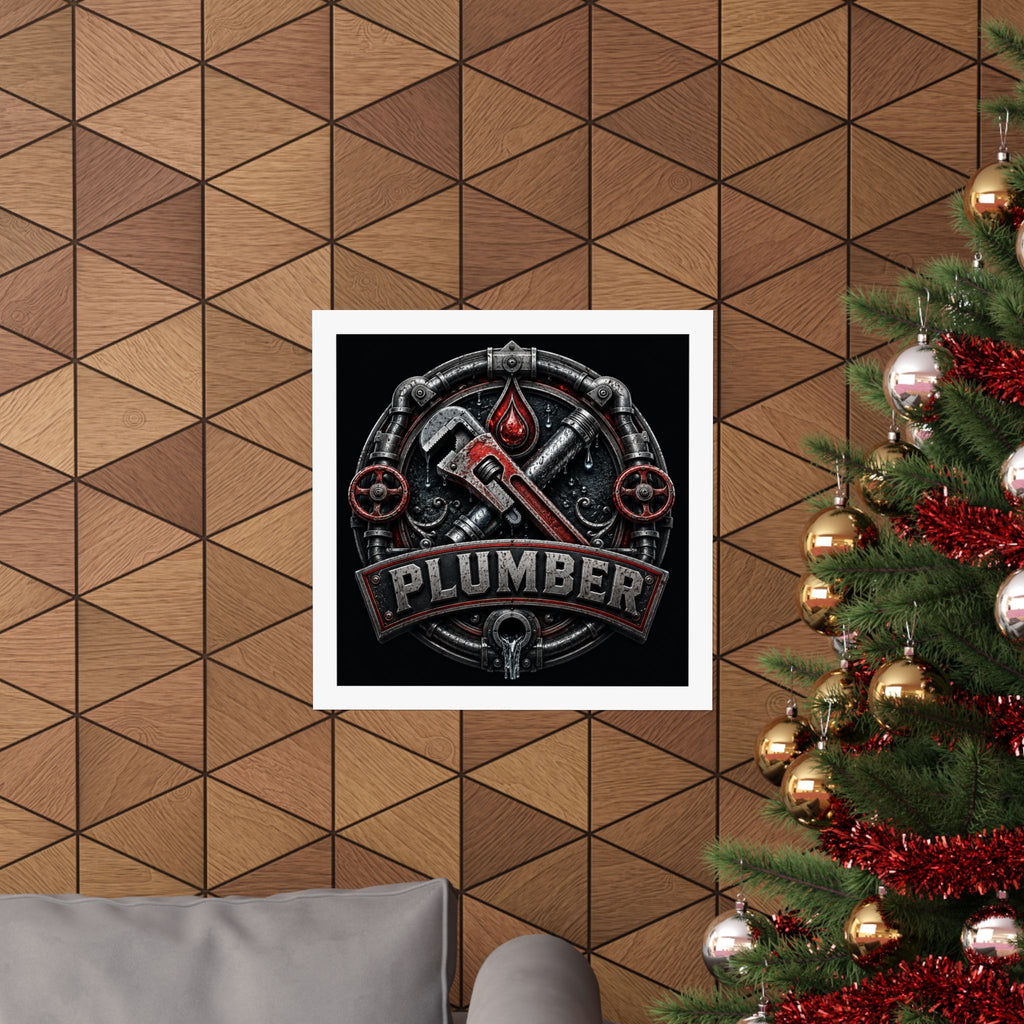 Proud Plumber Badge Poster