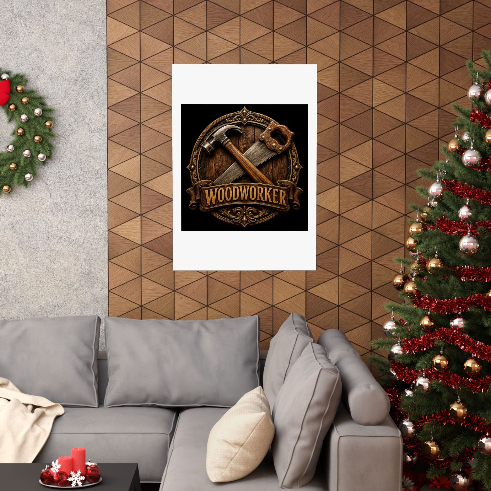 Proud Woodworker Badge Poster