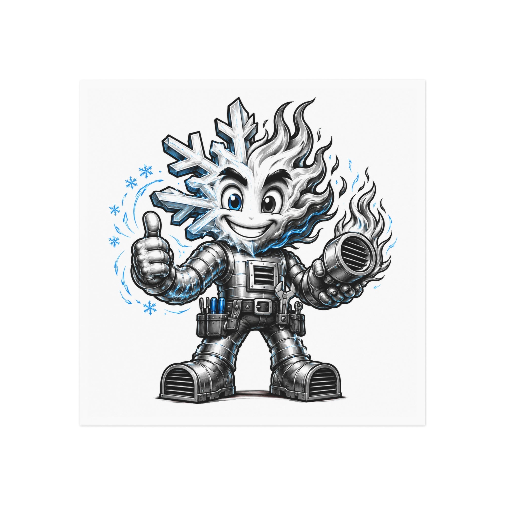 Chilly Robot Snowflake Buddy Magnet