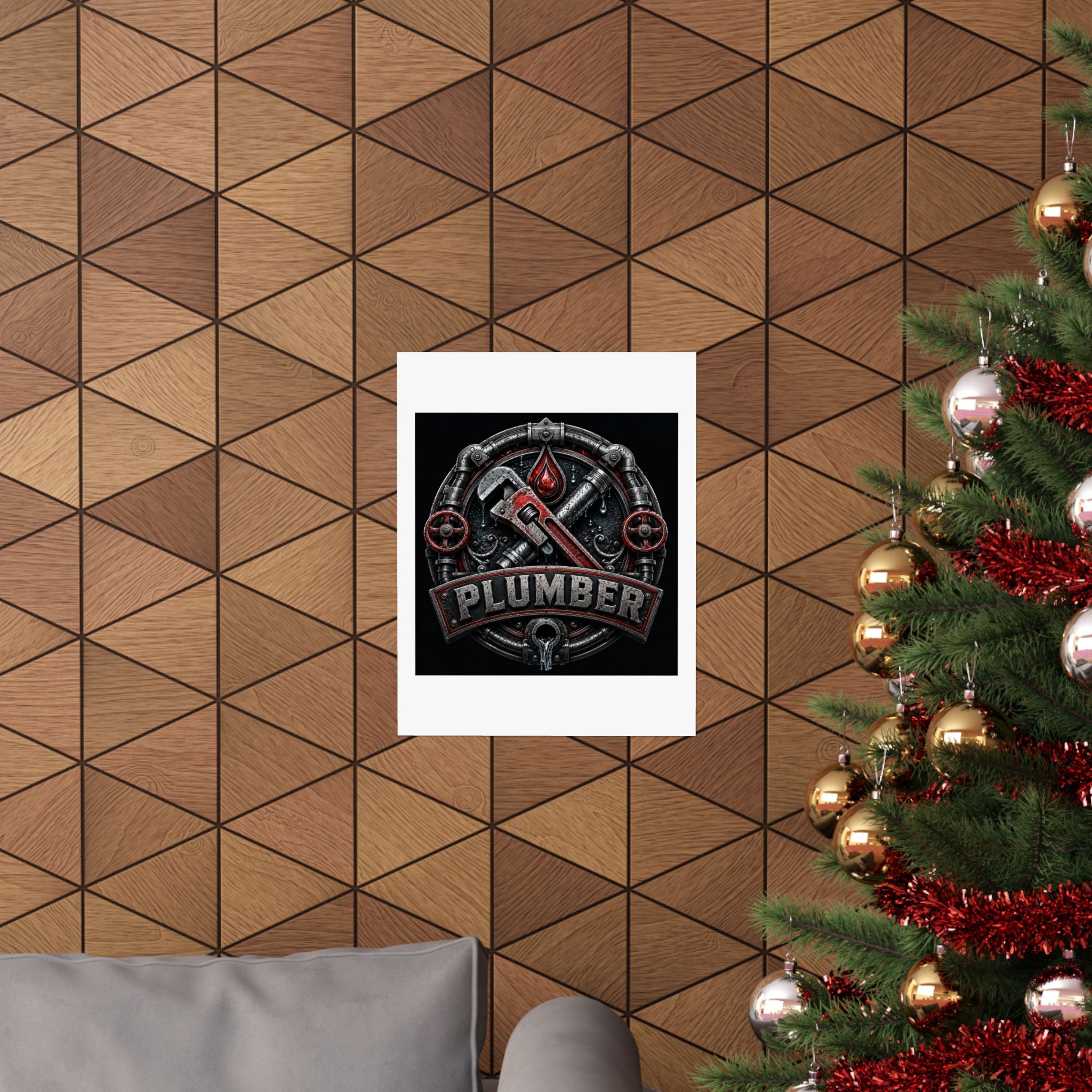 Proud Plumber Badge Poster