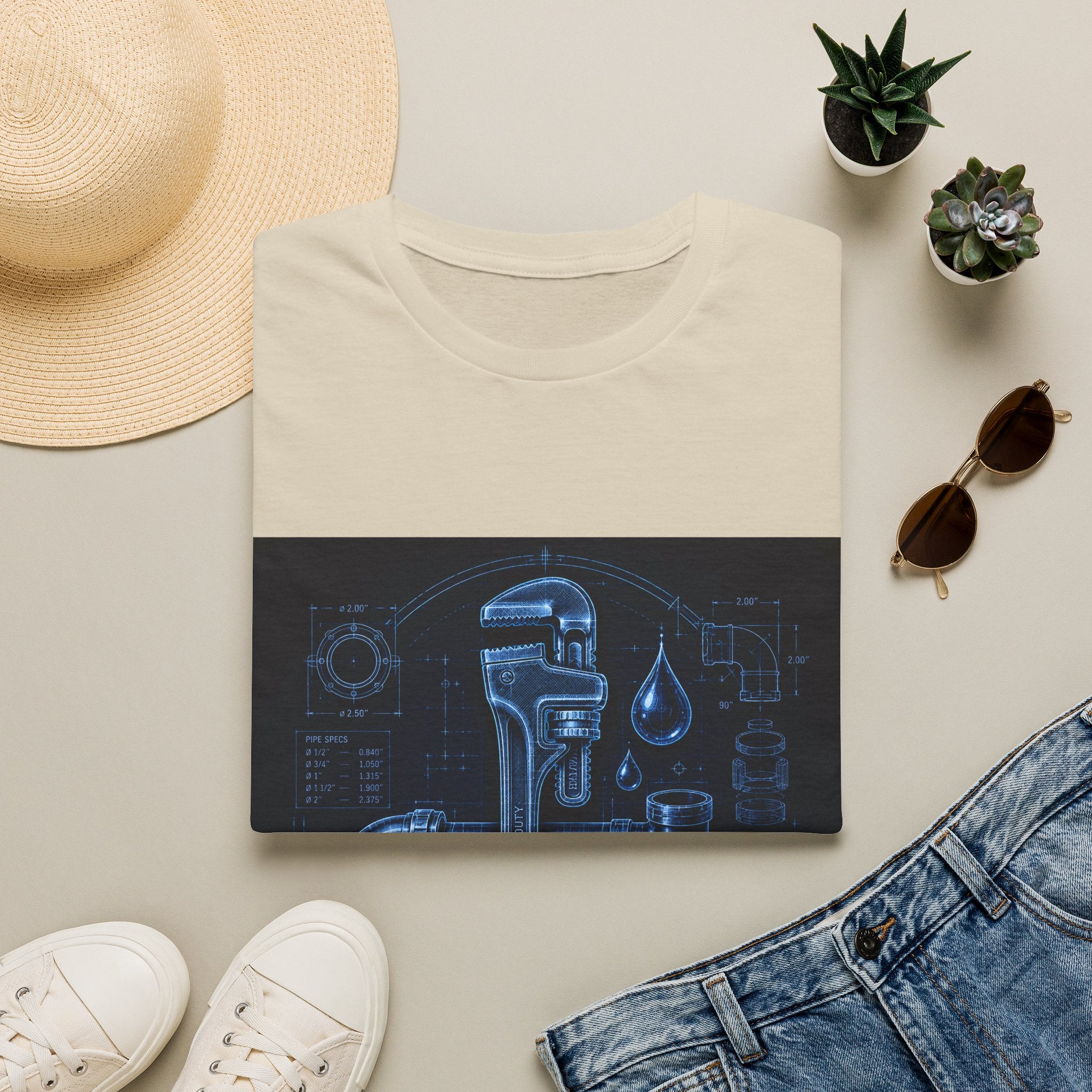 Proud Plumber Blueprint Classic Tee