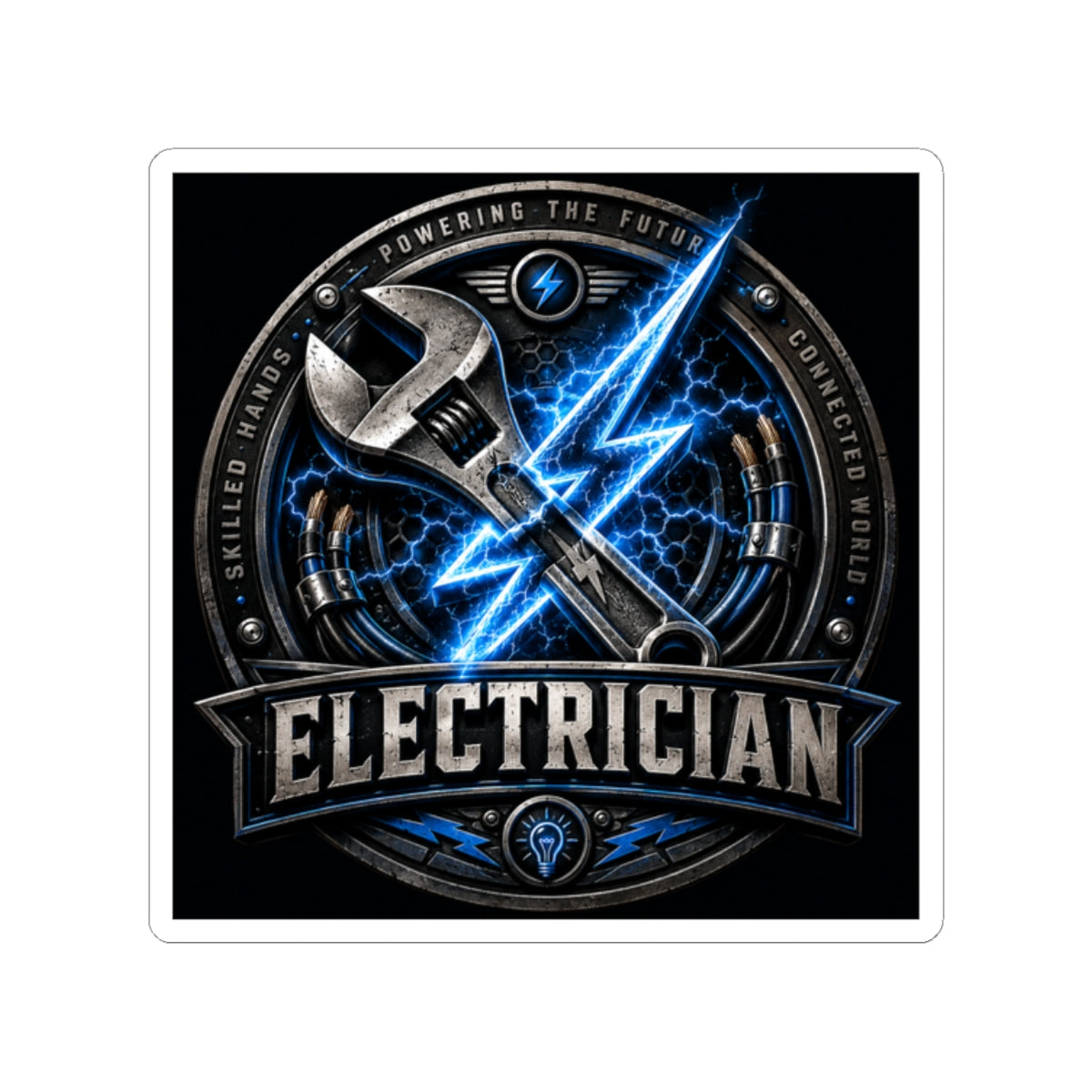 Powering The Future Electrician Sticker