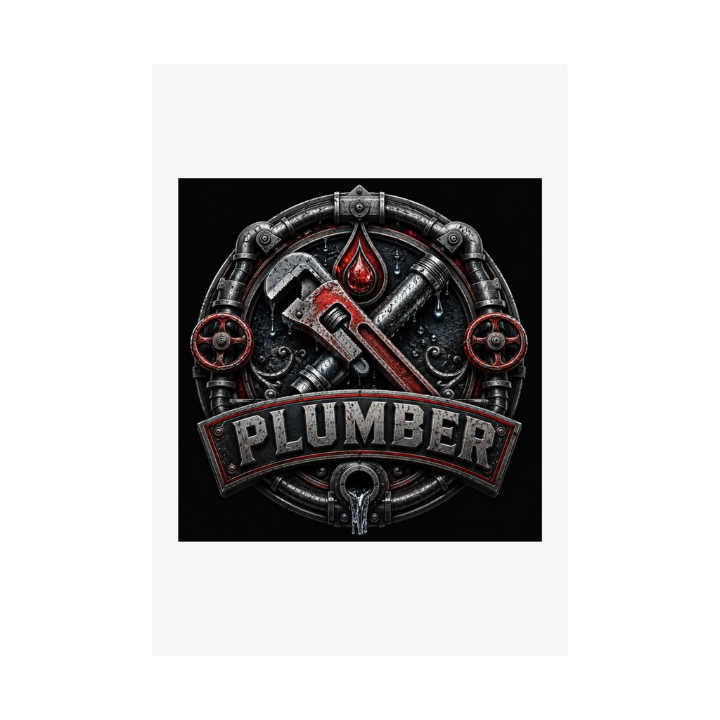 Proud Plumber Badge Poster