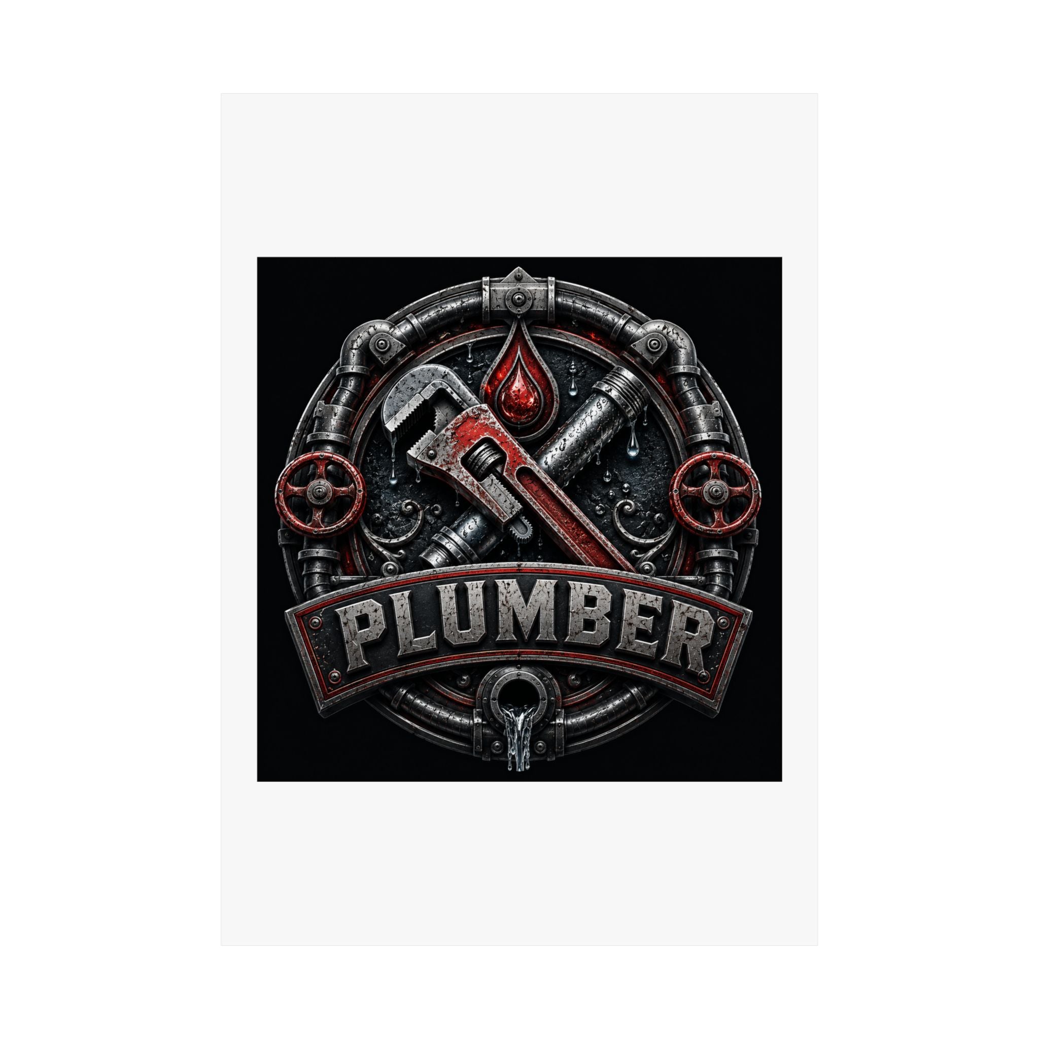 Proud Plumber Badge Poster