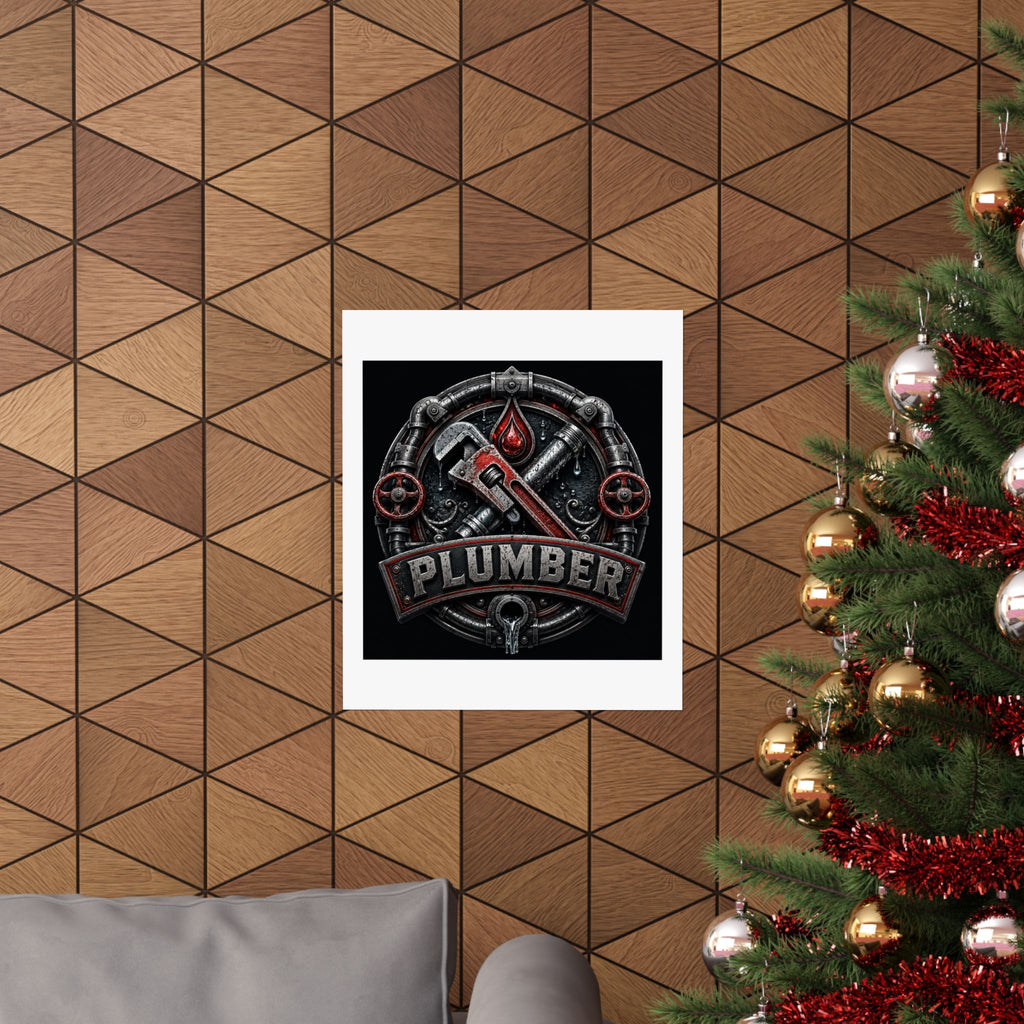 Proud Plumber Badge Poster