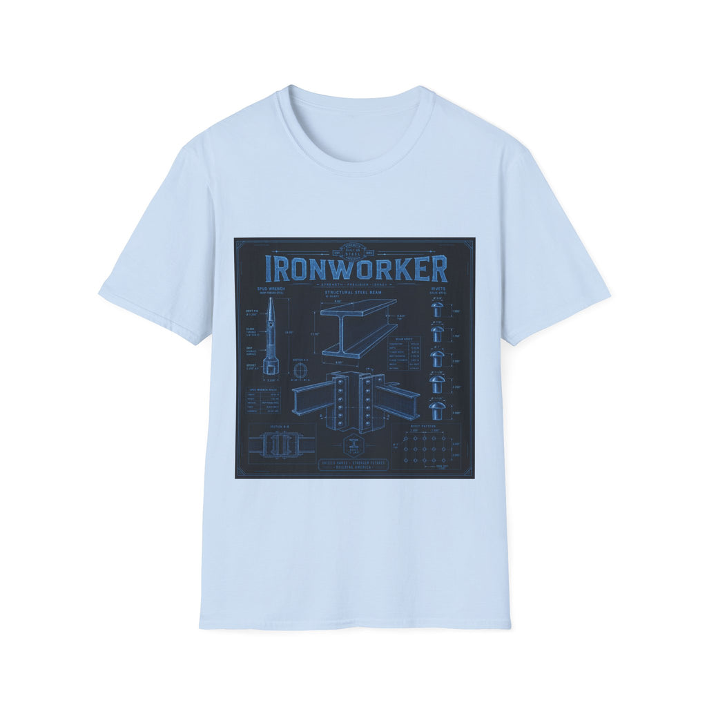 Ironworker Structural Steel Blueprint Classic Tee