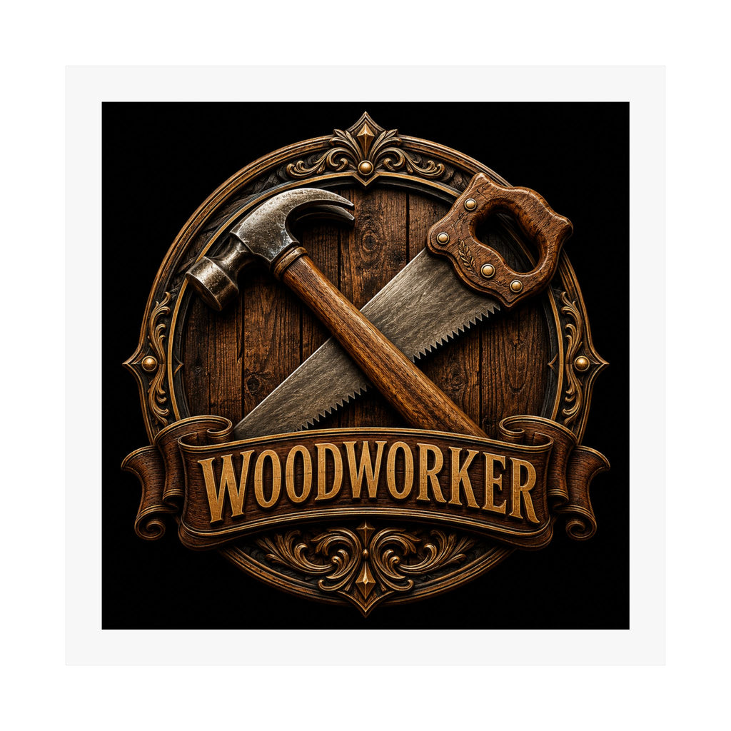 Proud Woodworker Badge Poster