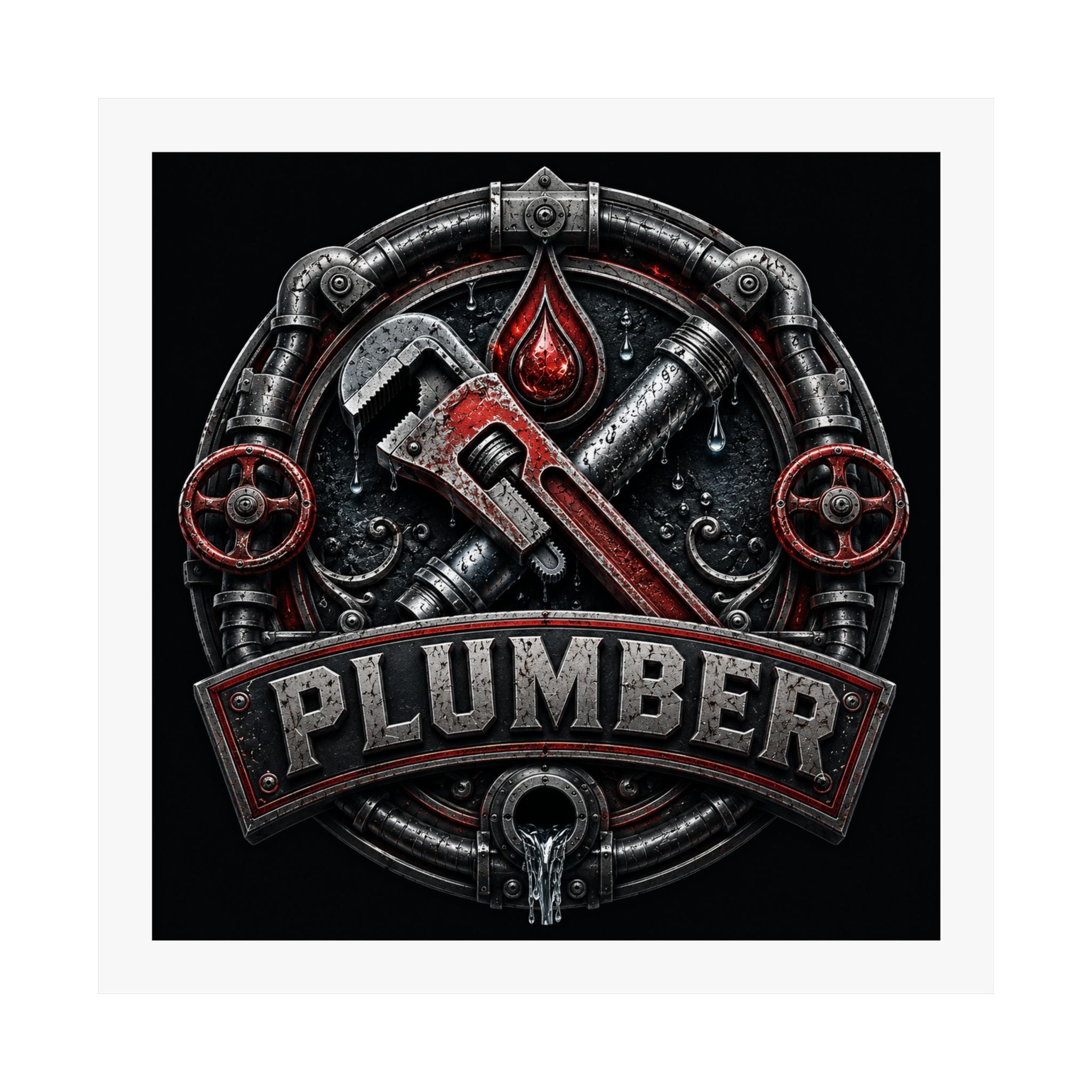 Proud Plumber Badge Poster