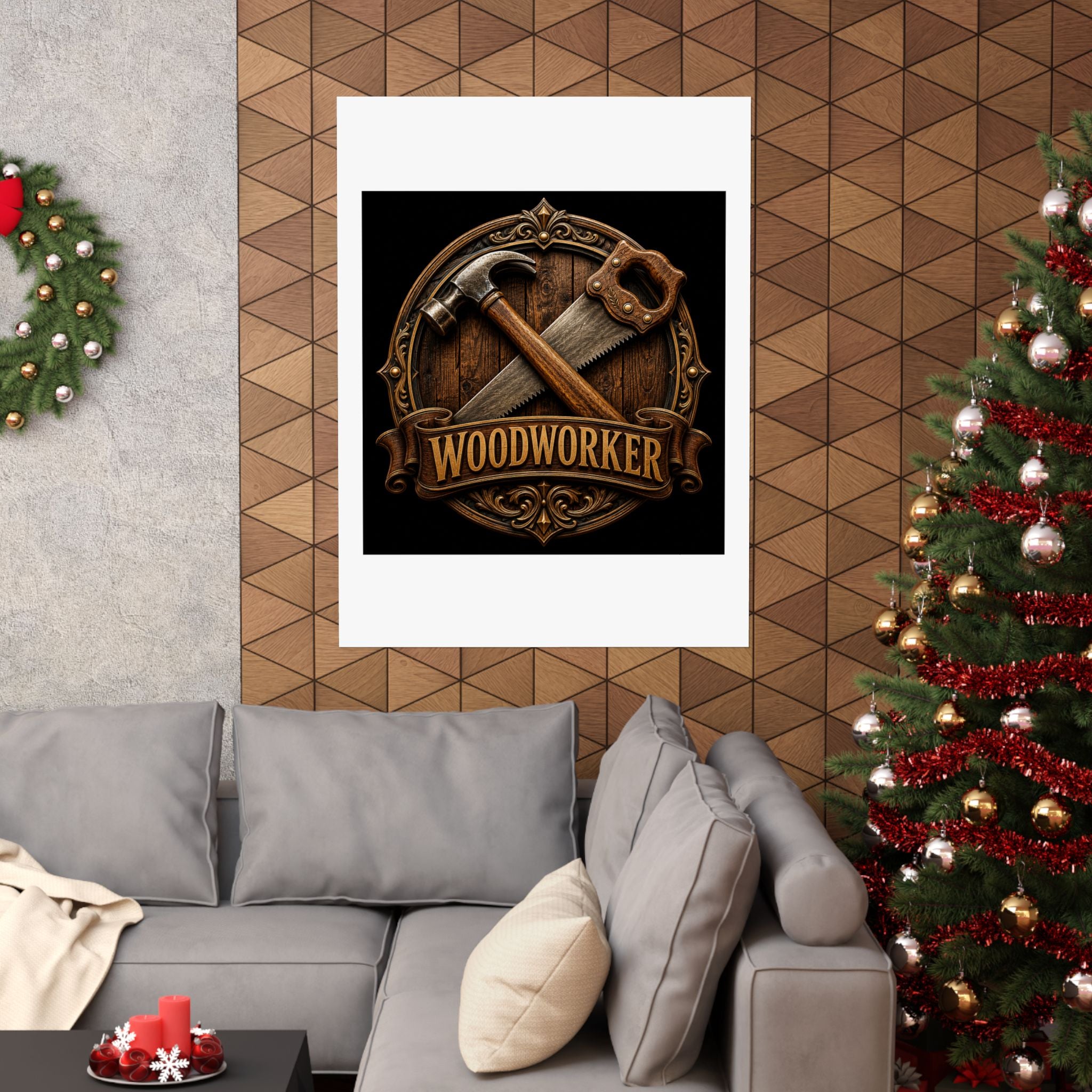 Proud Woodworker Badge Poster