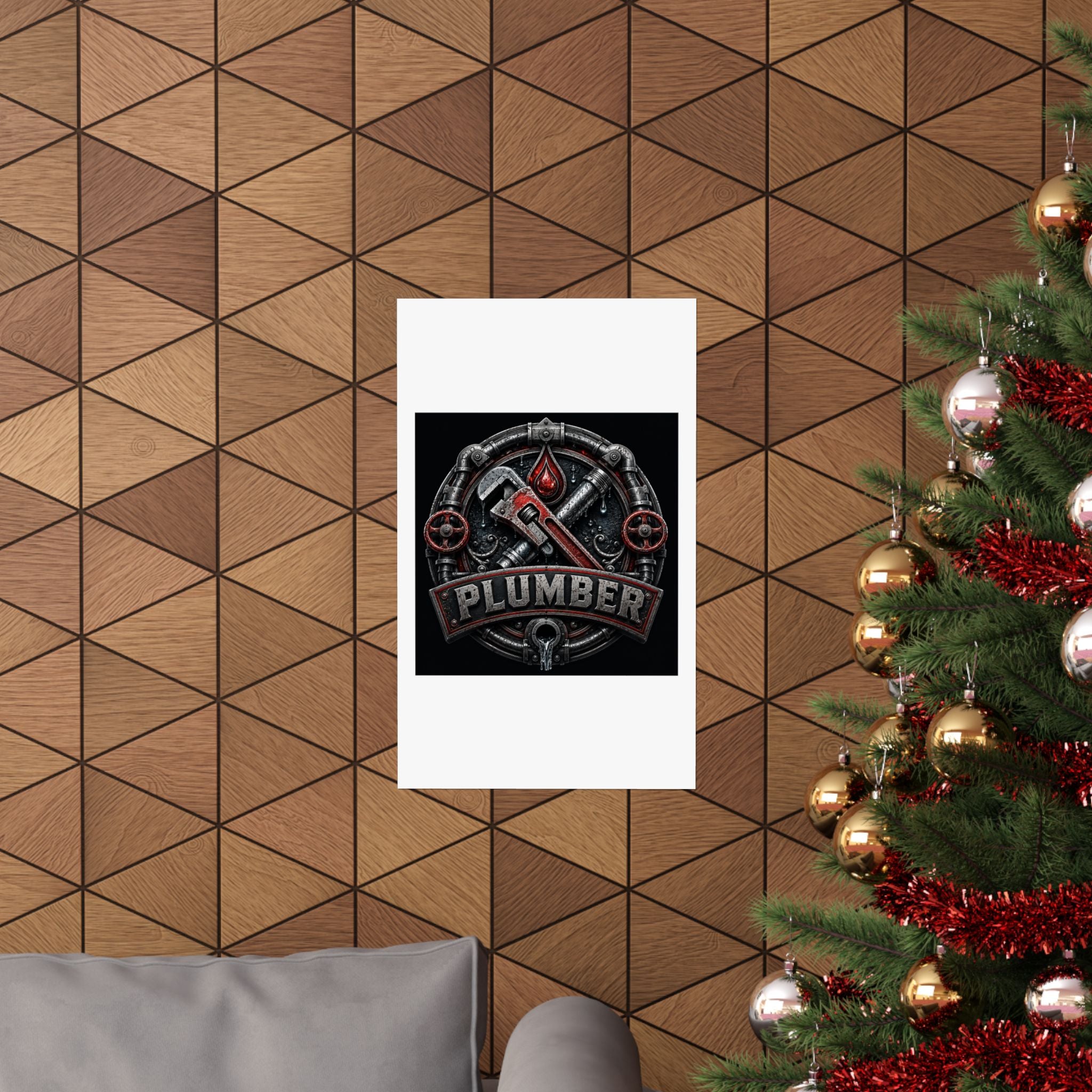 Proud Plumber Badge Poster