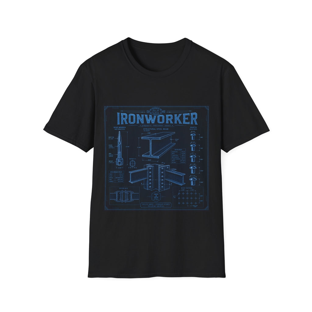 Ironworker Structural Steel Blueprint Classic Tee