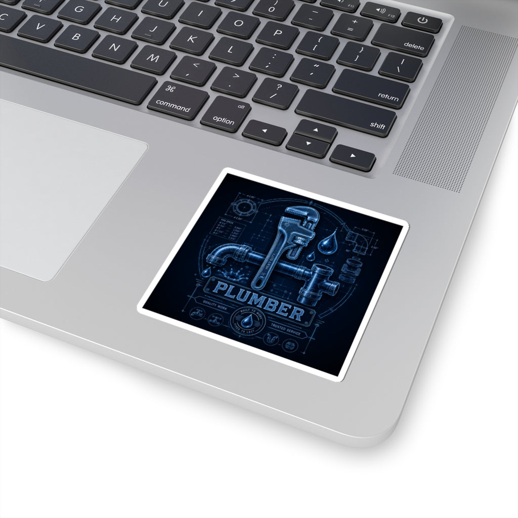 Proud Plumber Blueprint Sticker