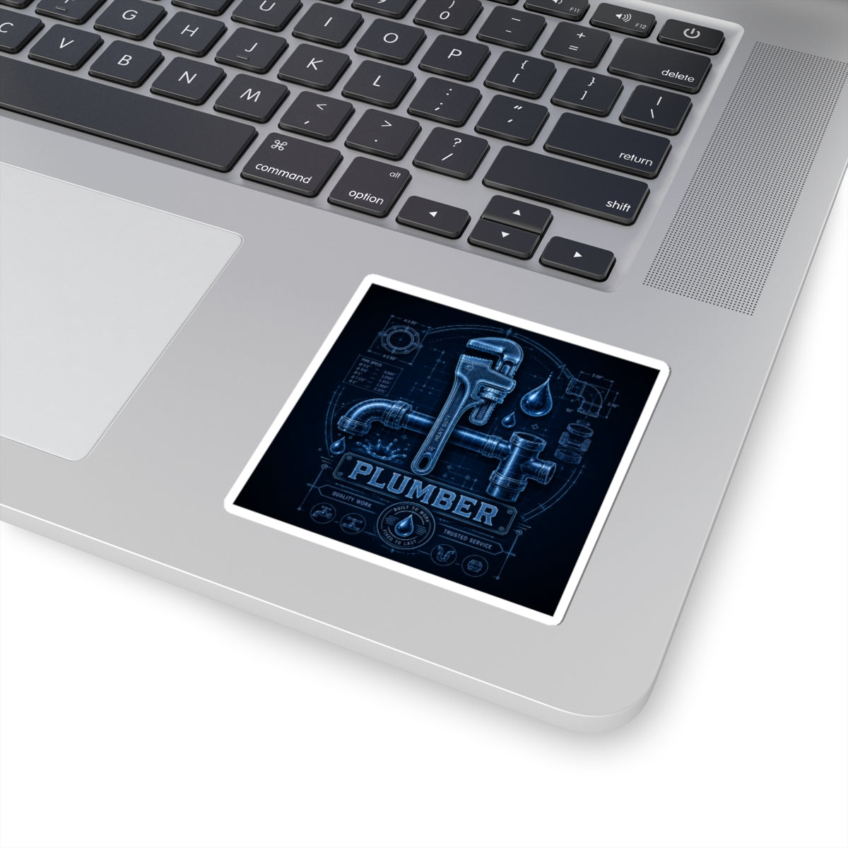 Proud Plumber Blueprint Sticker