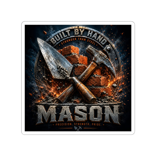 Built By Hand Mason Sticker