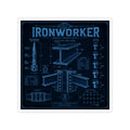 Ironworker Structural Steel Blueprint Sticker