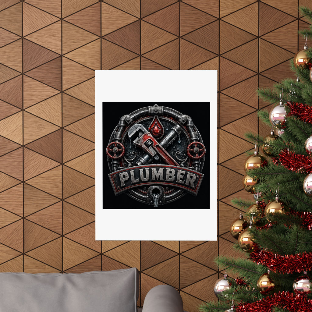Proud Plumber Badge Poster