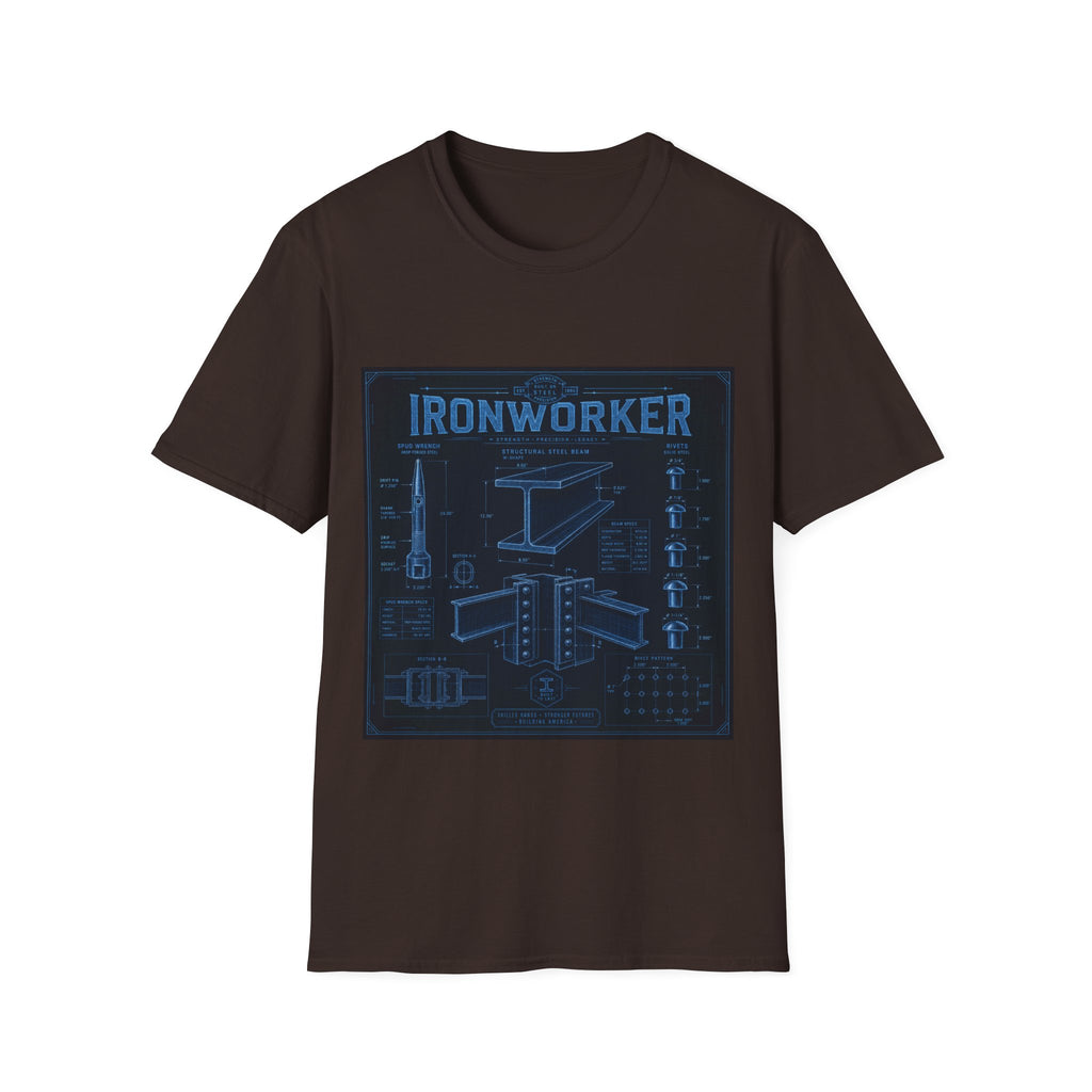 Ironworker Structural Steel Blueprint Classic Tee