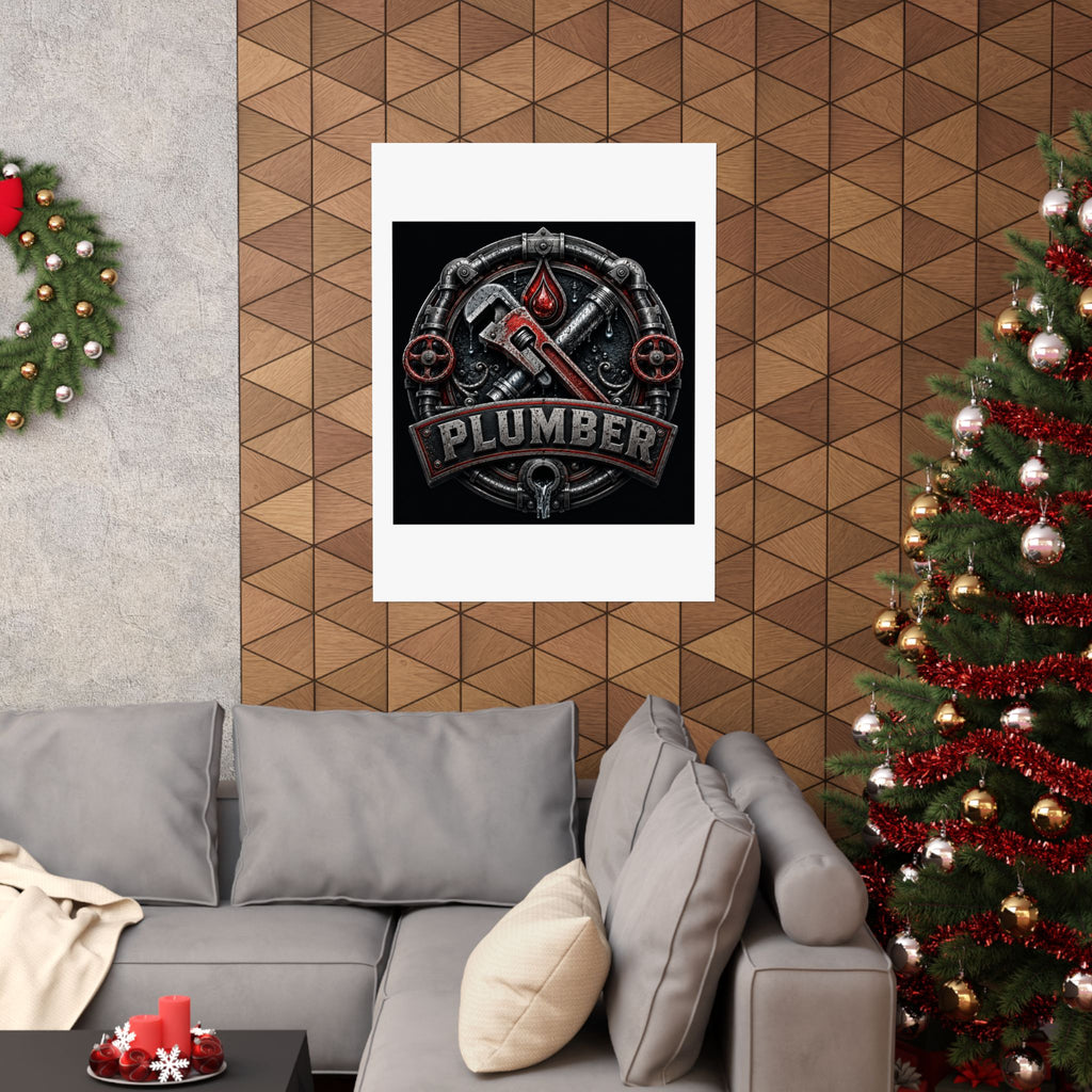 Proud Plumber Badge Poster