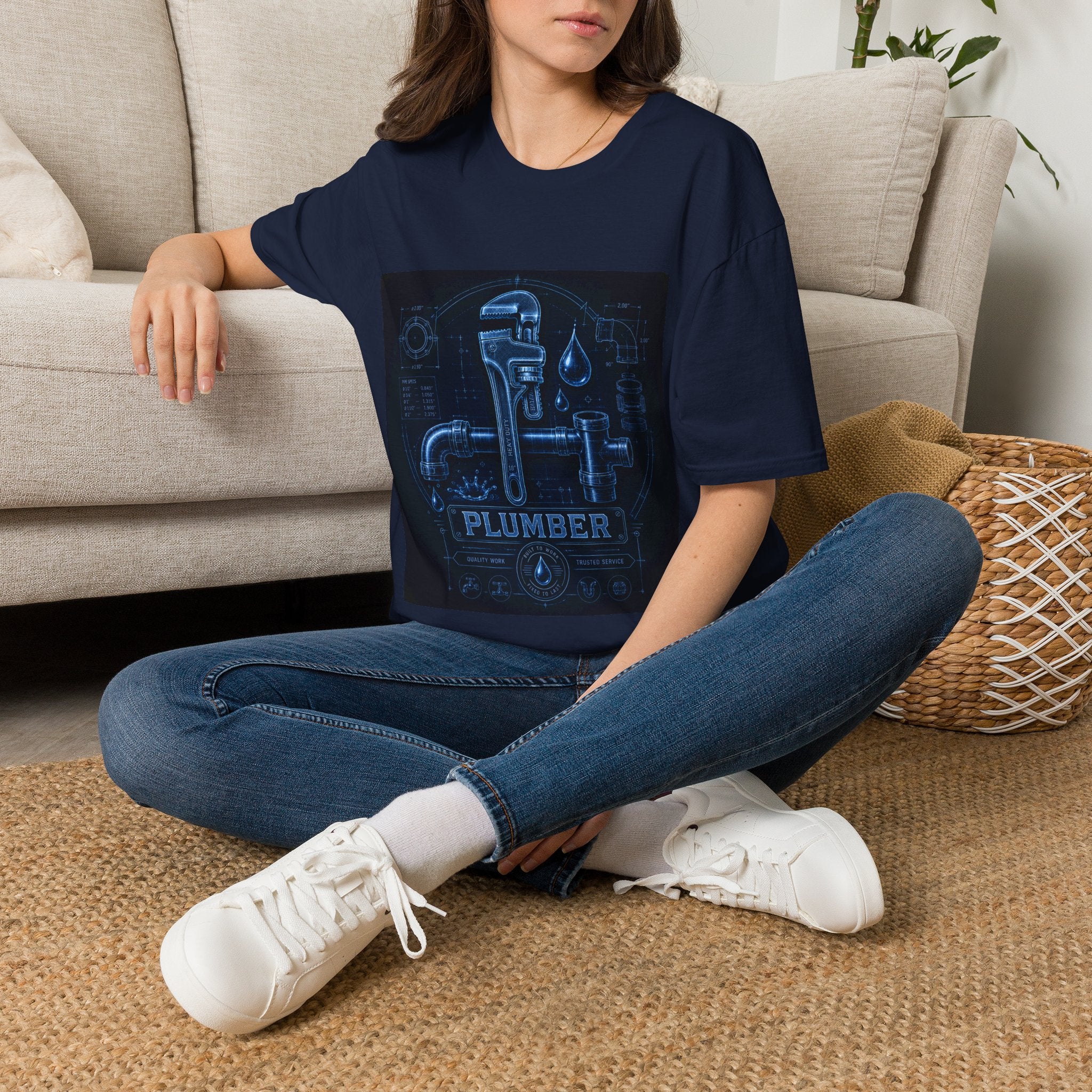 Proud Plumber Blueprint Classic Tee