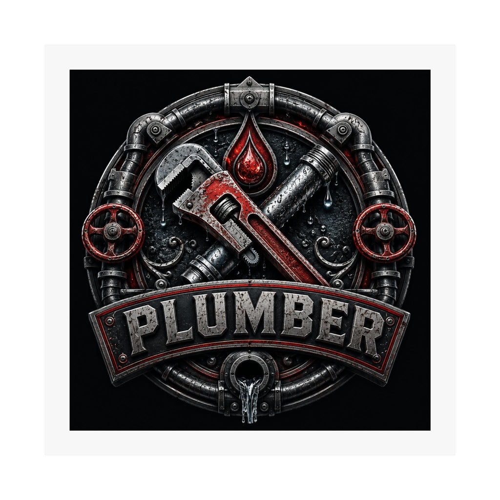 Proud Plumber Badge Poster