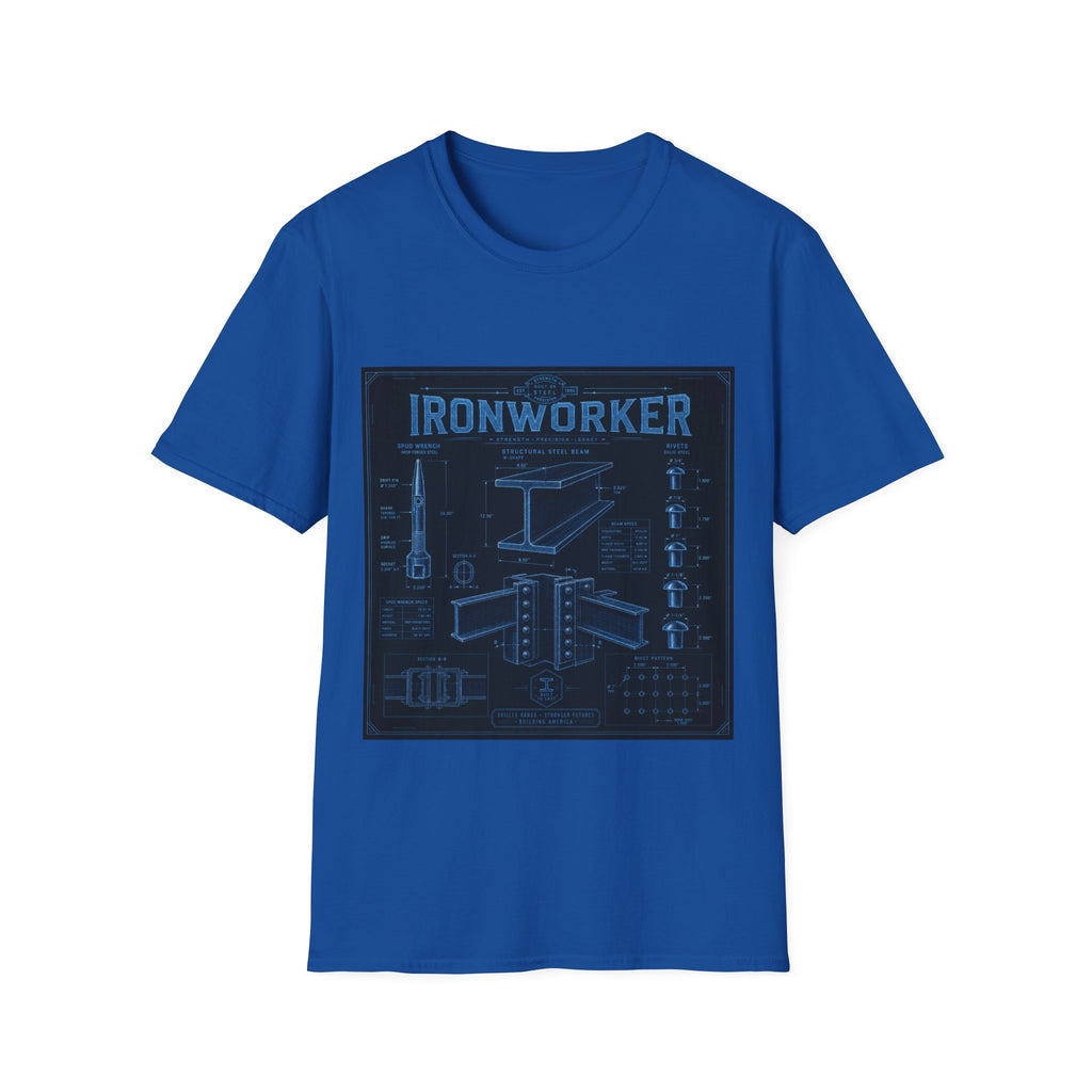 Ironworker Structural Steel Blueprint Classic Tee