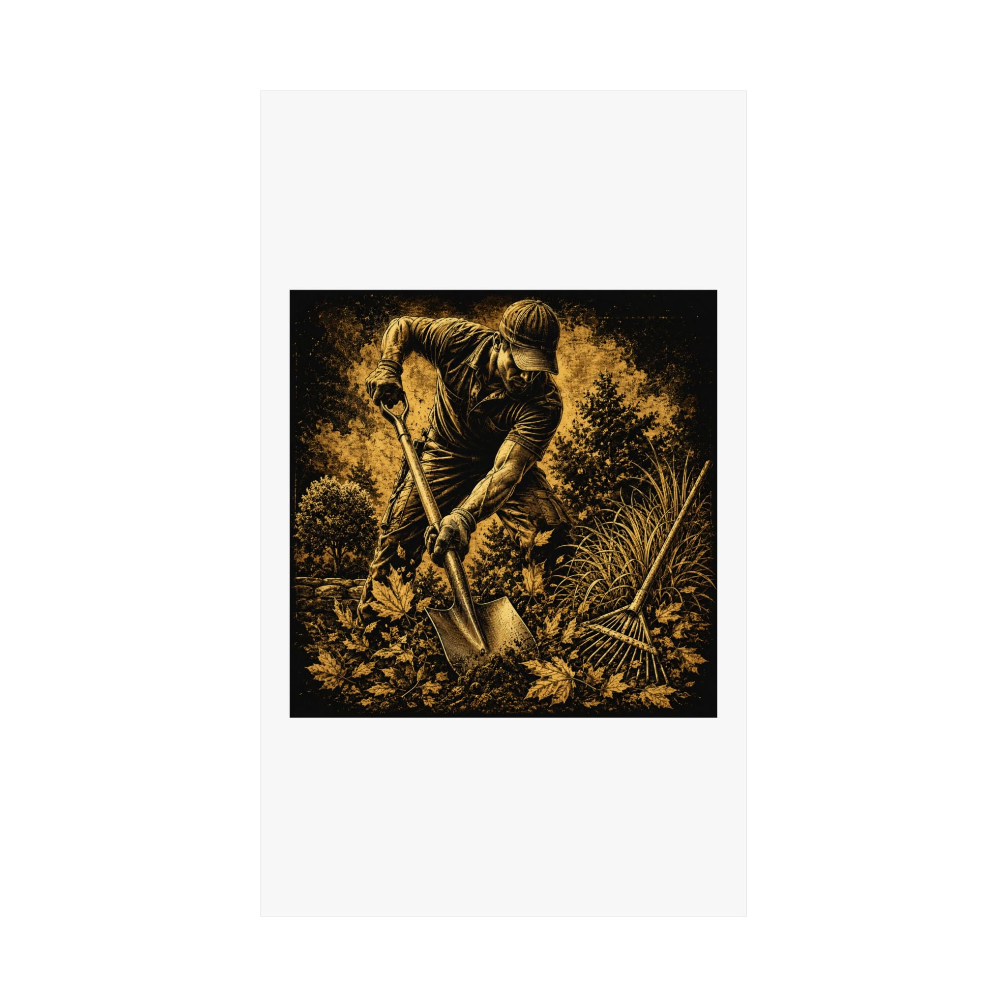 Garden Growth Requires Hard Work Poster