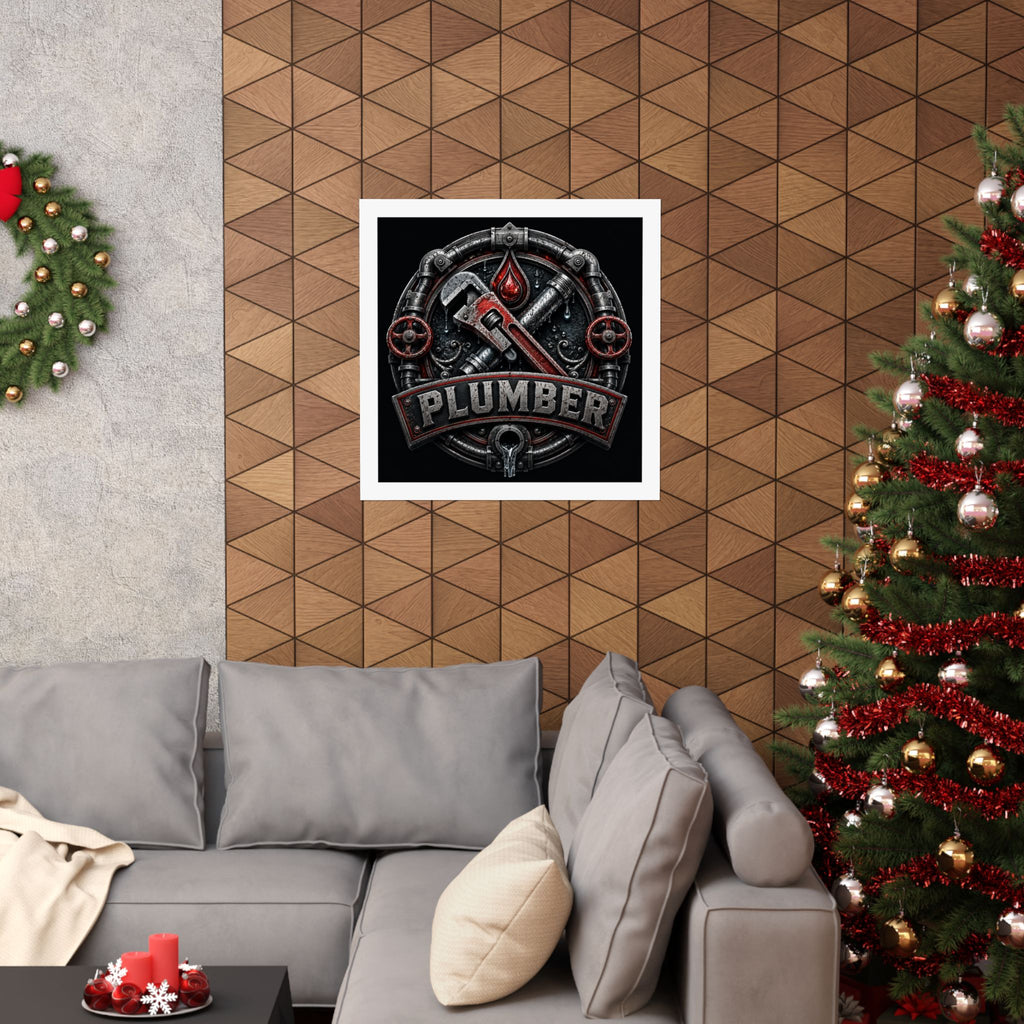 Proud Plumber Badge Poster