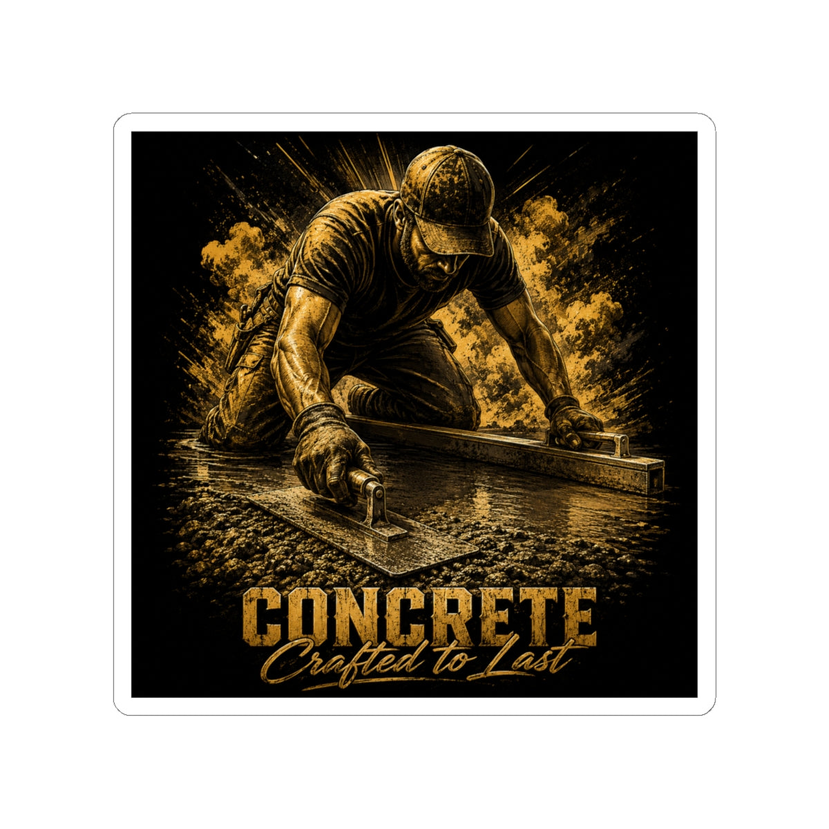 Concrete Crafted To Last Sticker