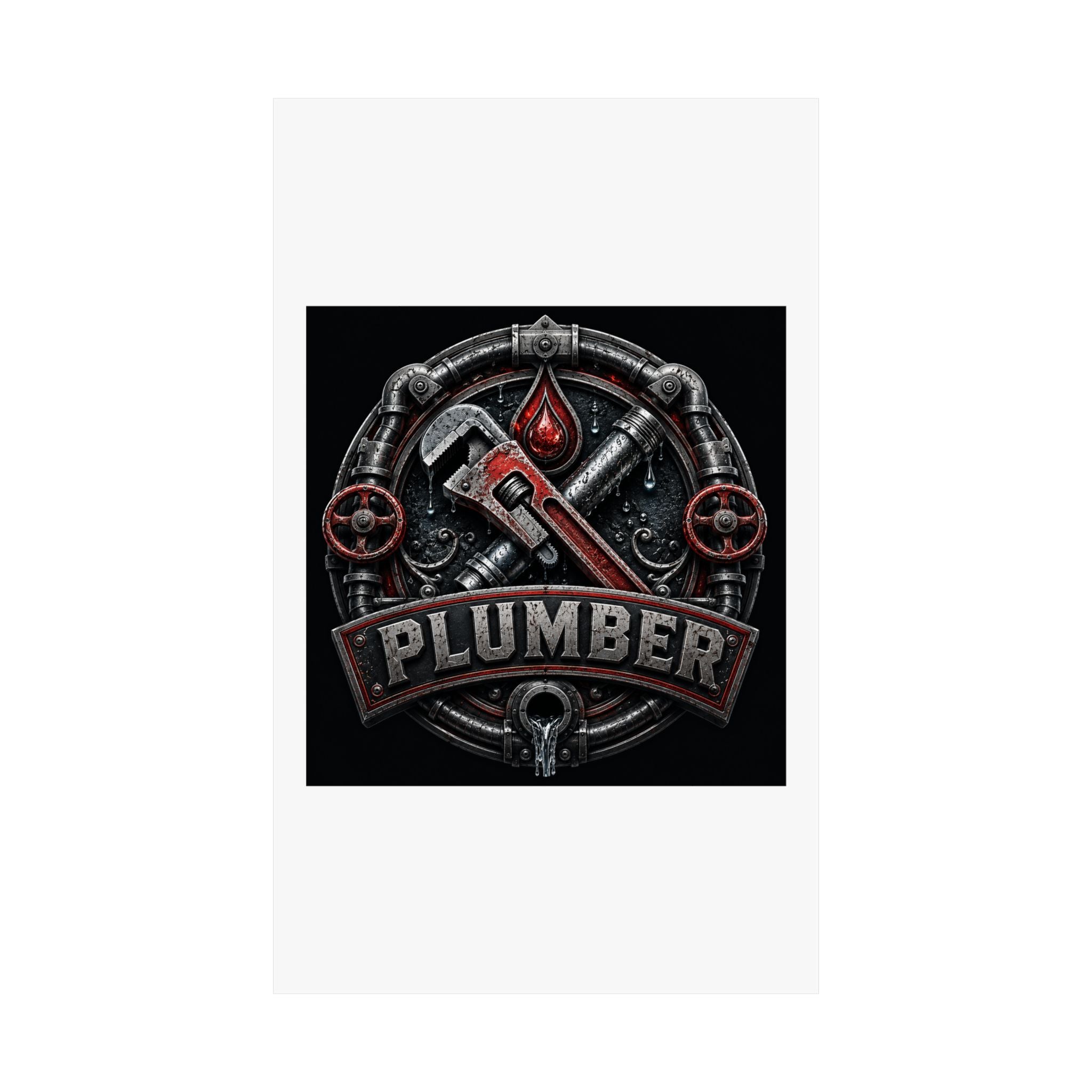 Proud Plumber Badge Poster