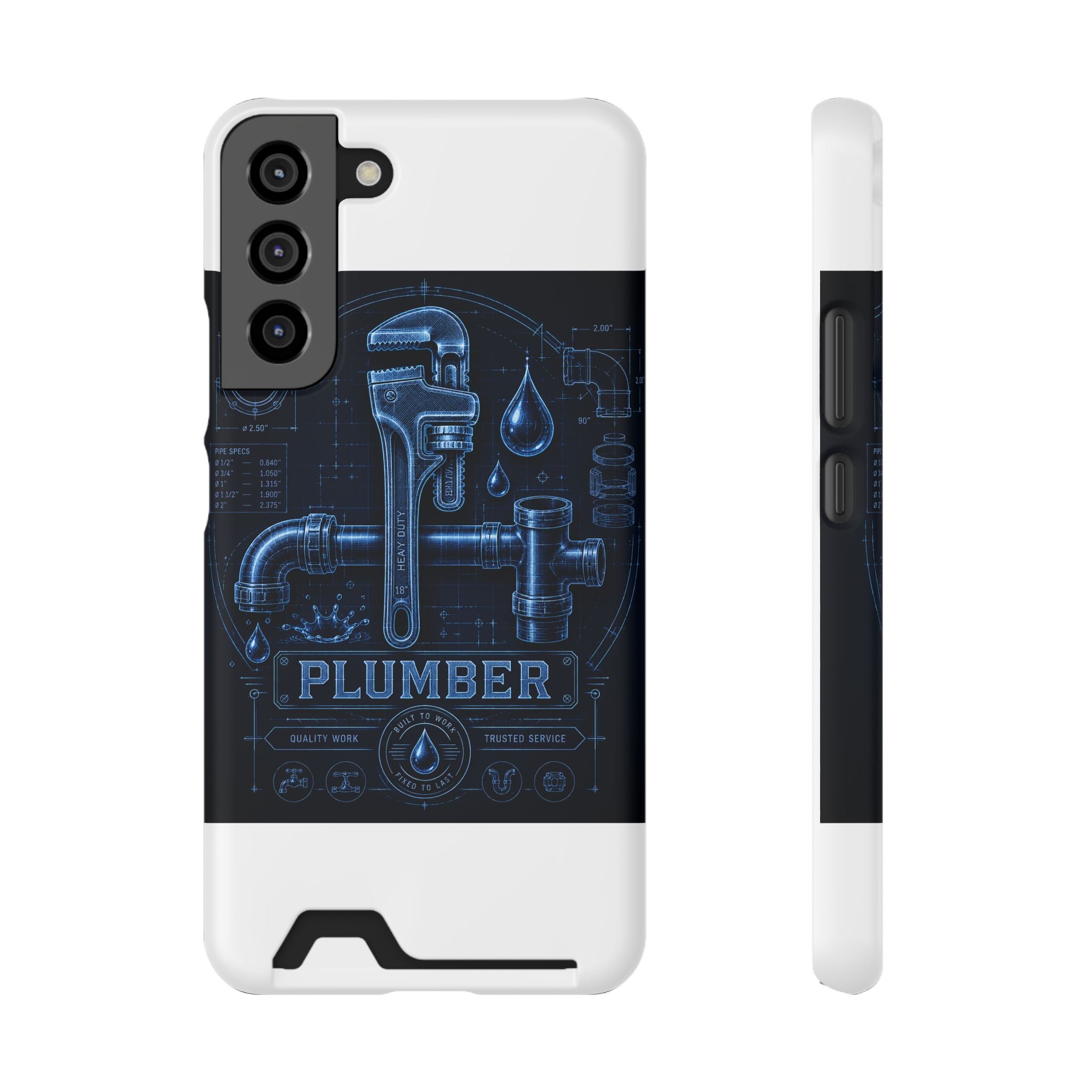 Proud Plumber Blueprint Phone Case