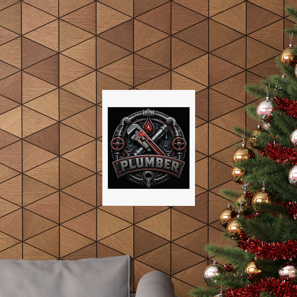 Proud Plumber Badge Poster