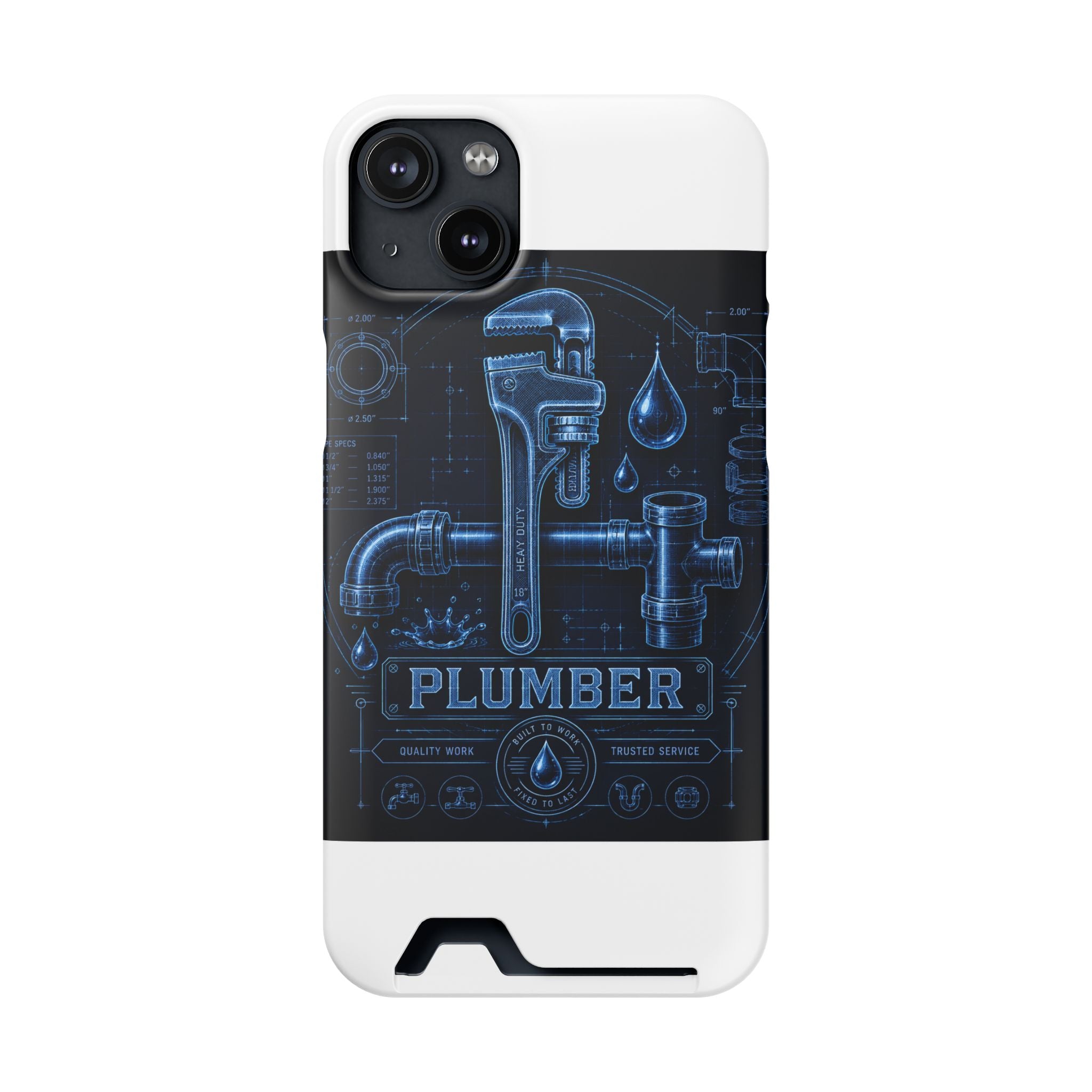 Proud Plumber Blueprint Phone Case
