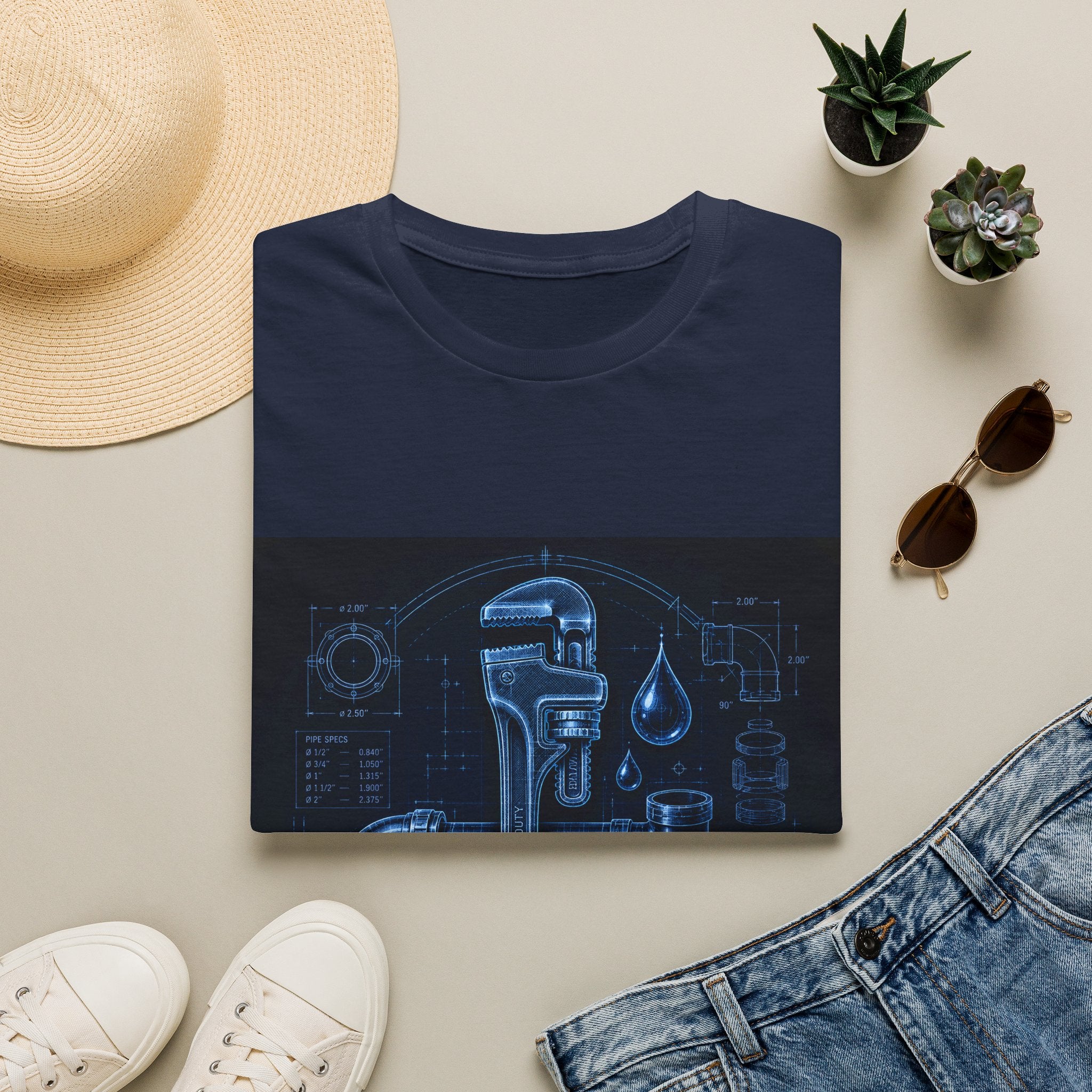 Proud Plumber Blueprint Classic Tee